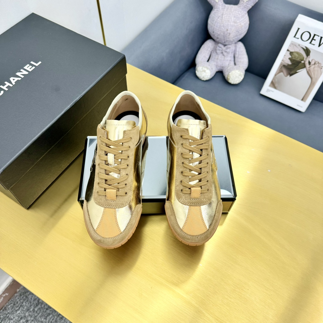 Cc new arrival women sneakers silver and gold shoes