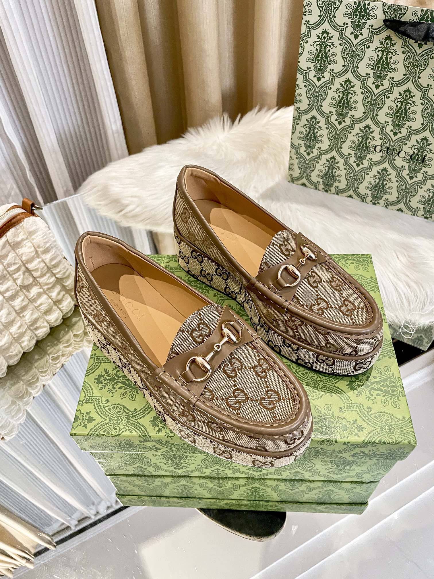 GG new arrival women Loafers heels 5.5 cm