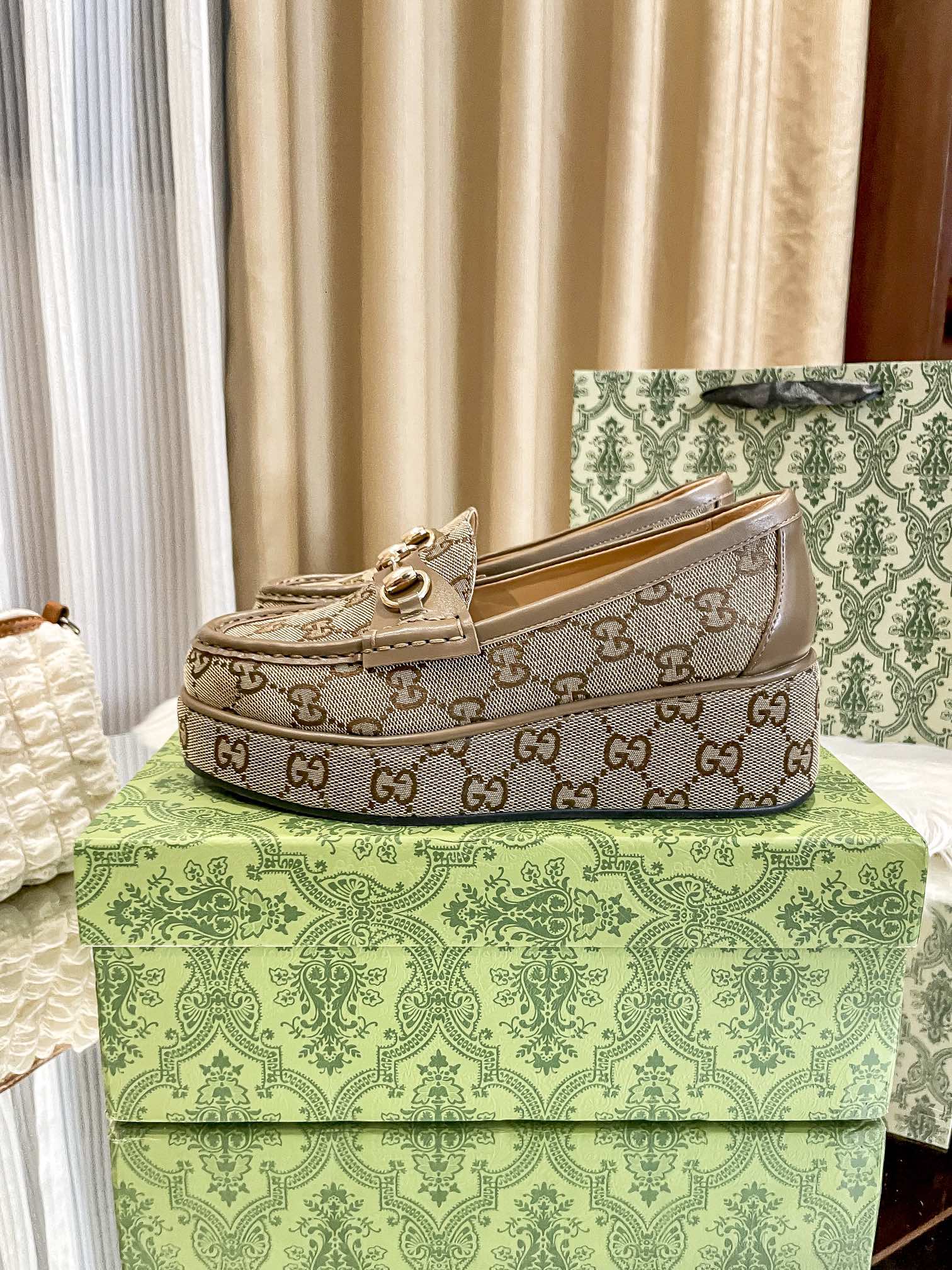 GG new arrival women Loafers heels 5.5 cm