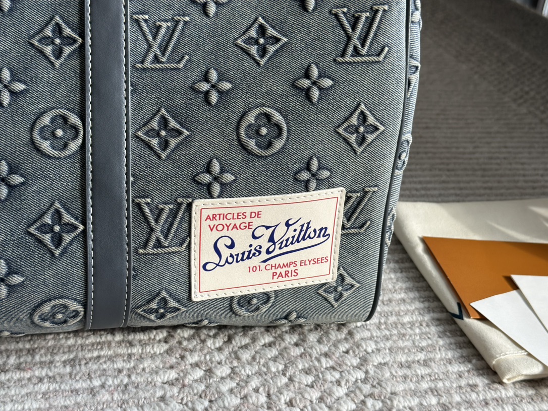 Louis new arrival denim keepall bag size: 50 cm