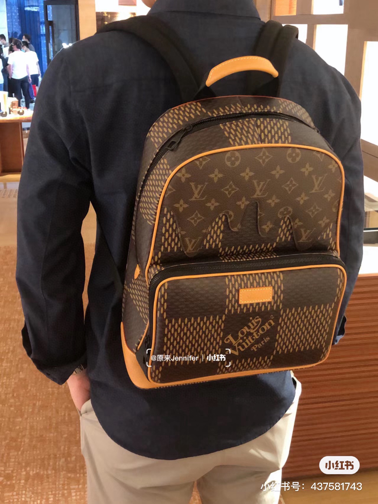 Louis × NIGO new arrival men backpack bag size: 38-29-13cm