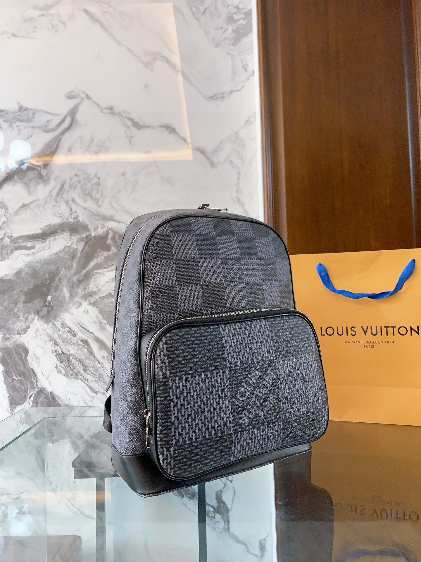 Louis × NIGO new arrival men backpack bag size: 38-29-13cm