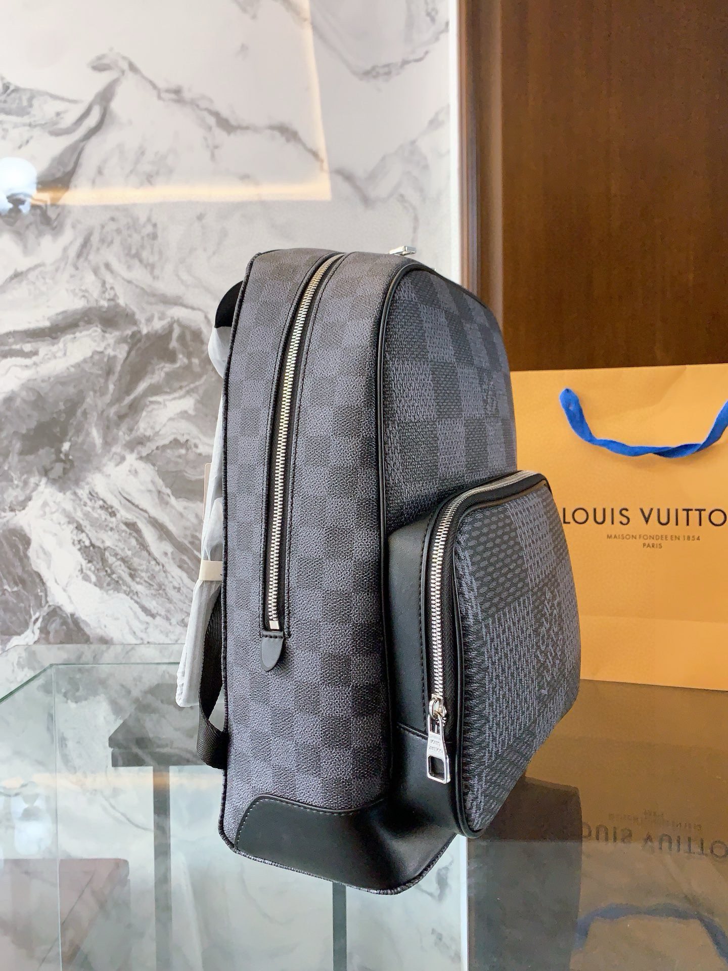 Louis × NIGO new arrival men backpack bag size: 38-29-13cm