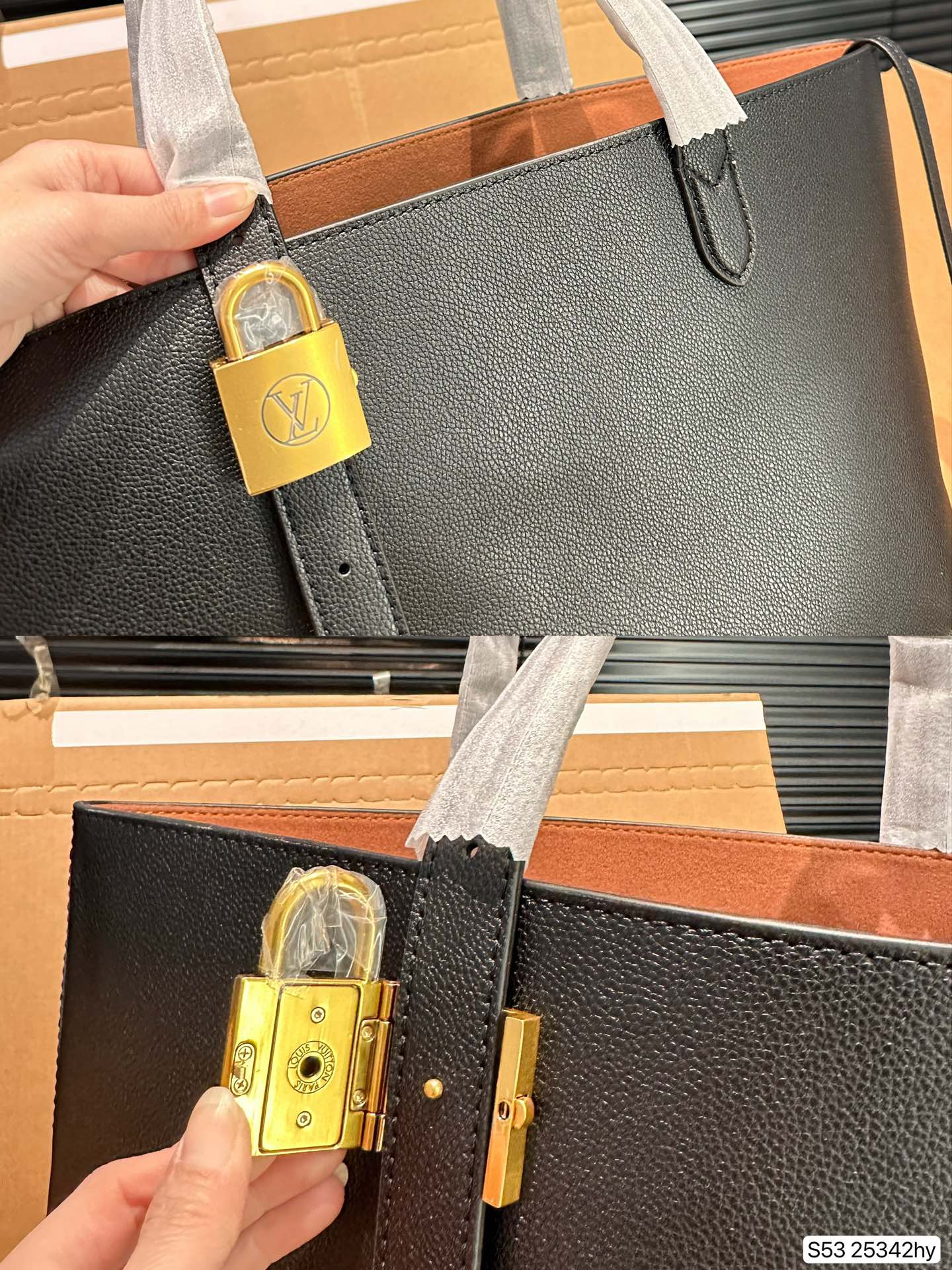 Louis new arrival lock hobo tote bag size；47 * 31 cm