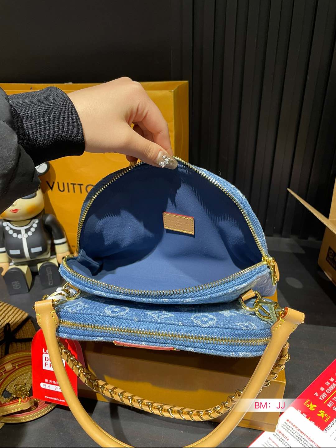 Louis new arrival bb denim bag size: 24*15 cm