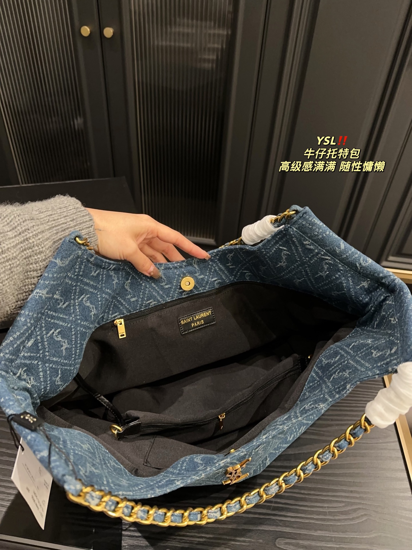 Y new arrival denim tote bag size: 39*35 cm