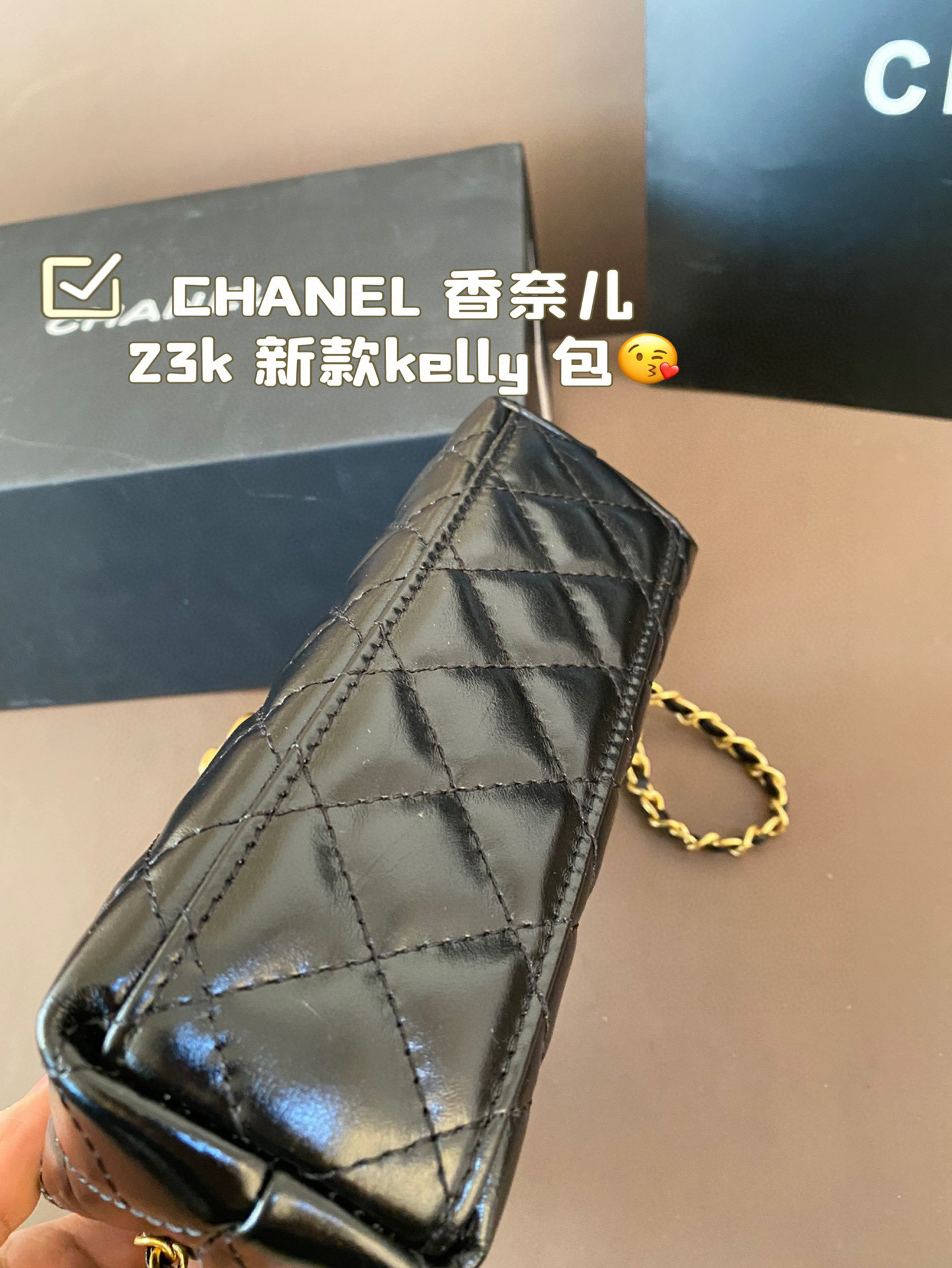 Cc new arrival 23k kelly bag size: 19*13 cm