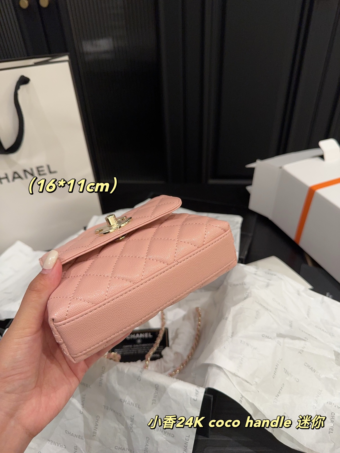 Cc new arrival 24K coco handle mini bag size:16*11 cm