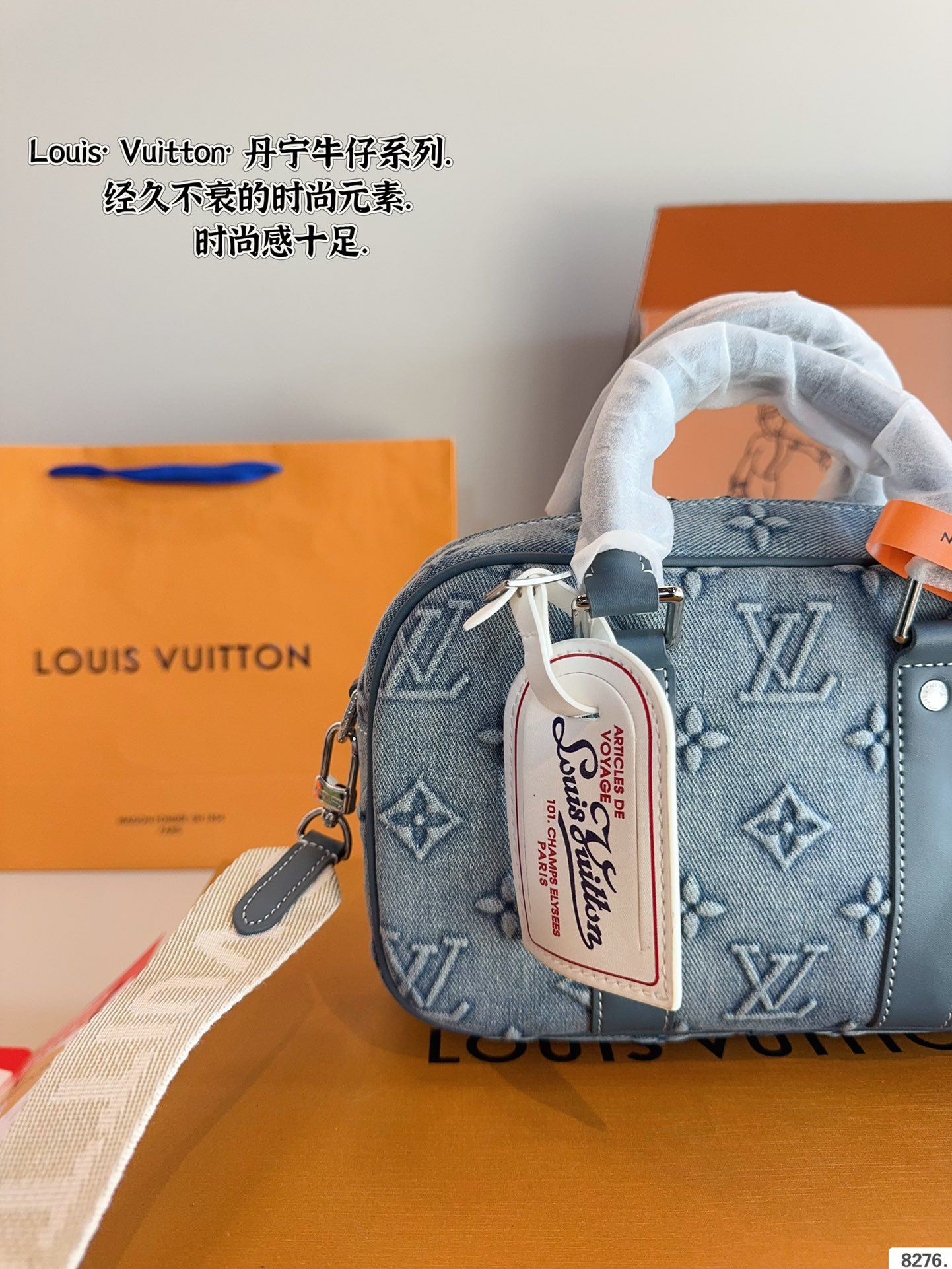 Louis new arrival denim briefcase bag size:24*7*16cm