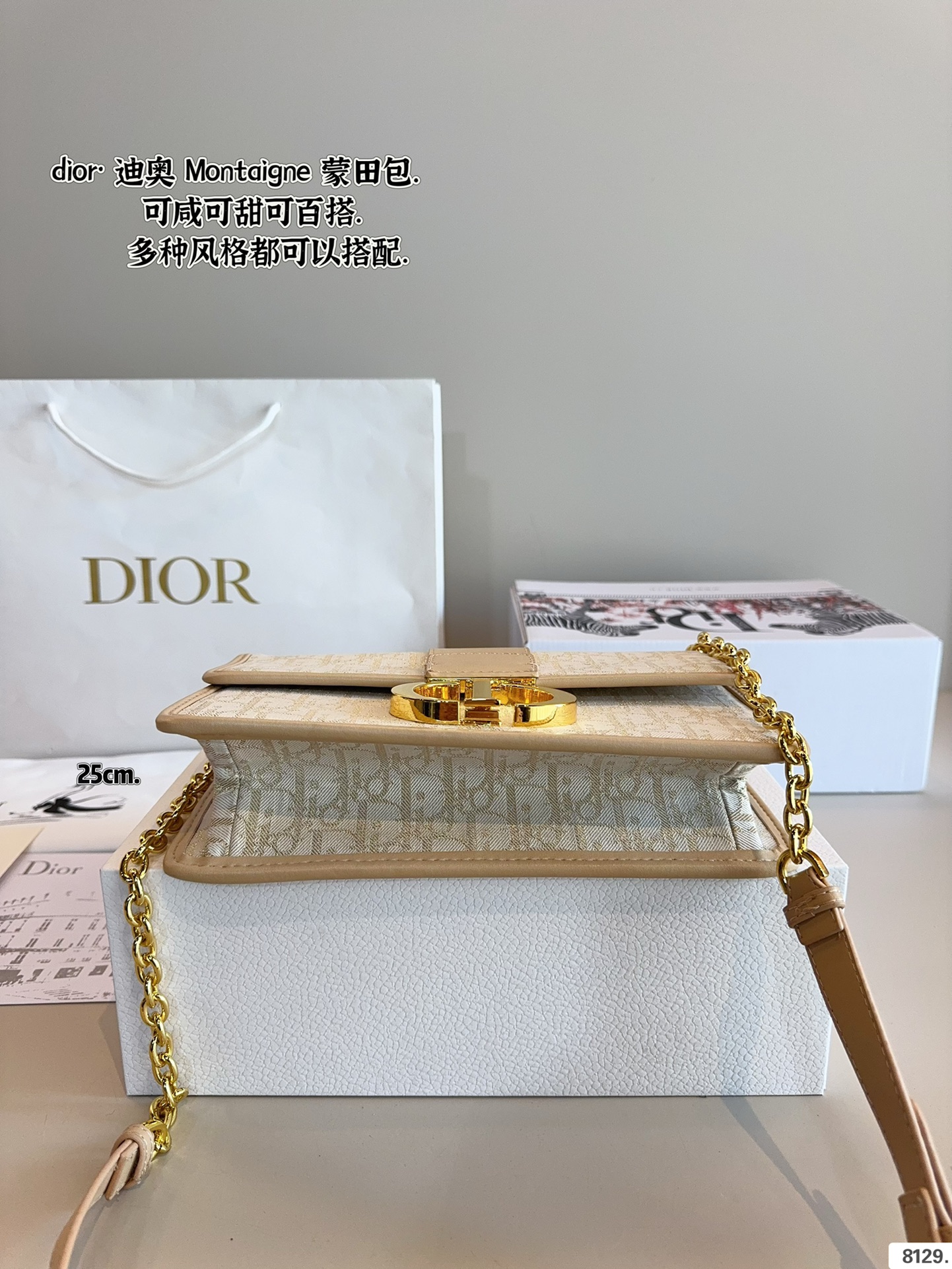D new arrival Montaigne bag size: 25/21cm