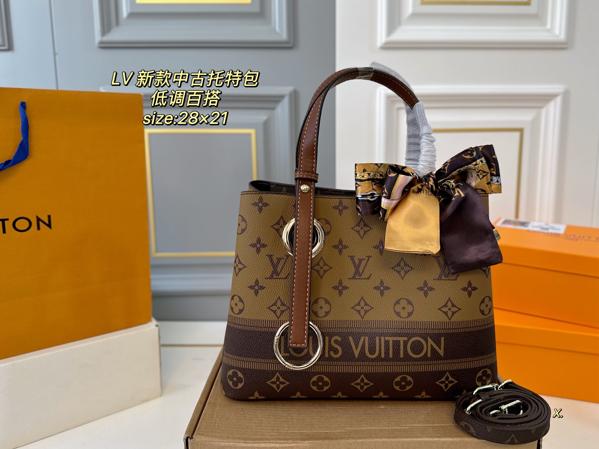 Louis new arrival vintage tote bag size:28*21 cm