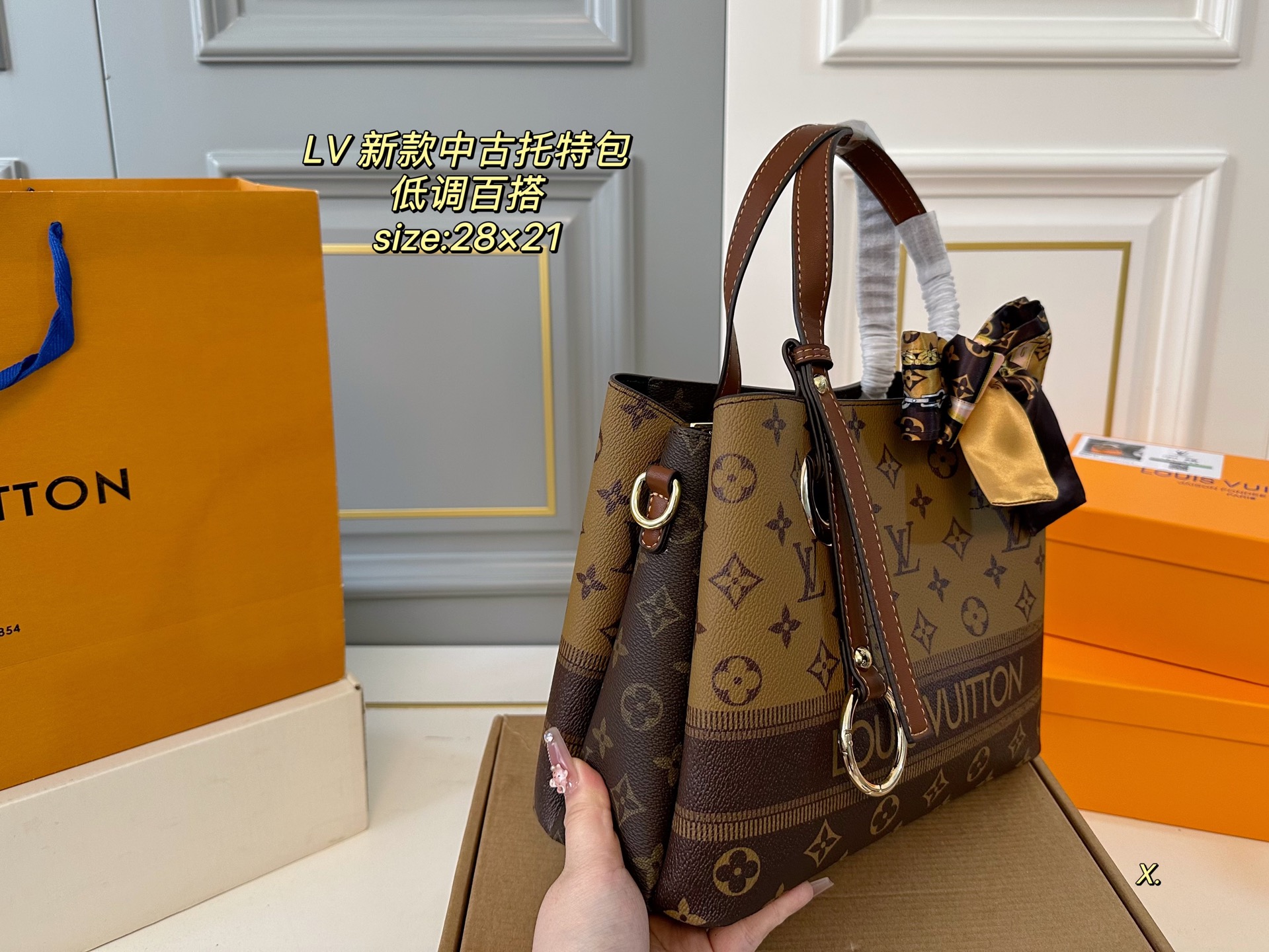 Louis new arrival vintage tote bag size:28*21 cm