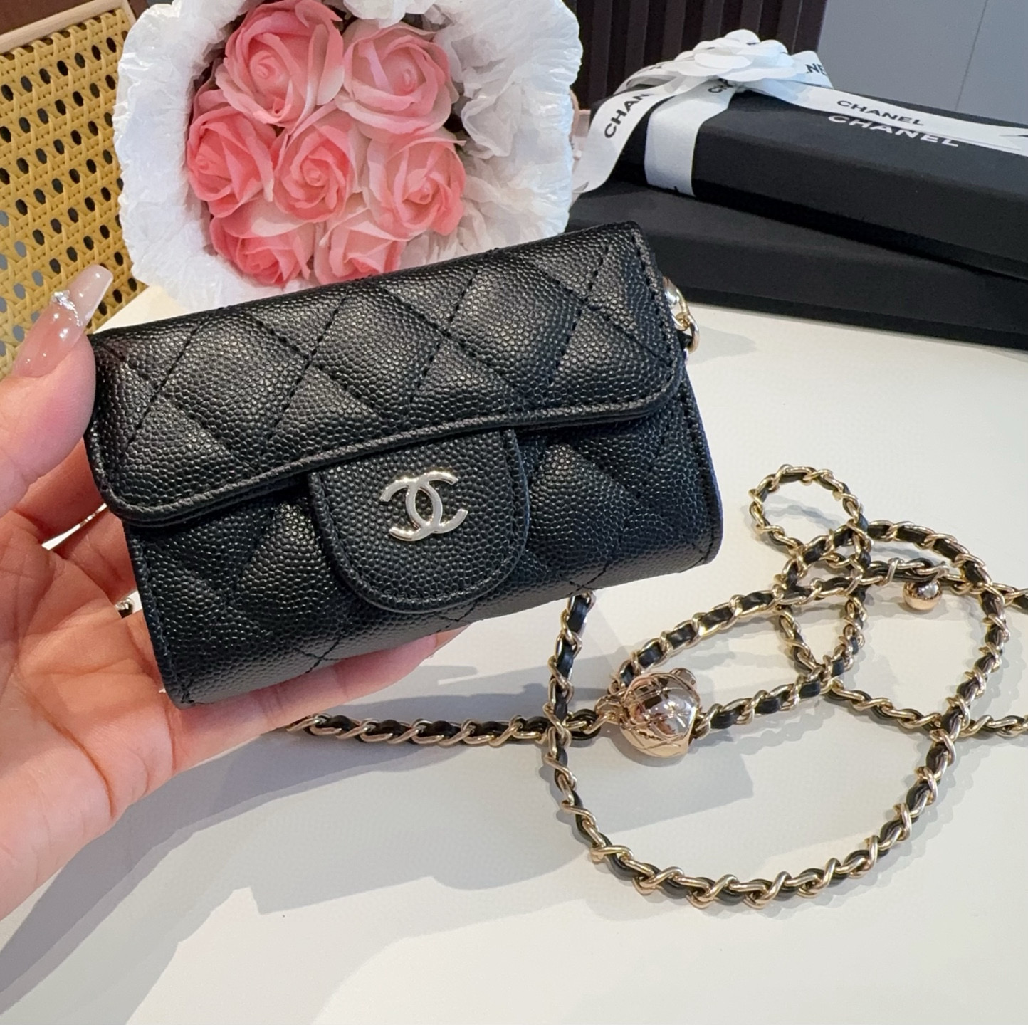 Cc new arrival chain  wallet size: chain 11*7.5*2cm