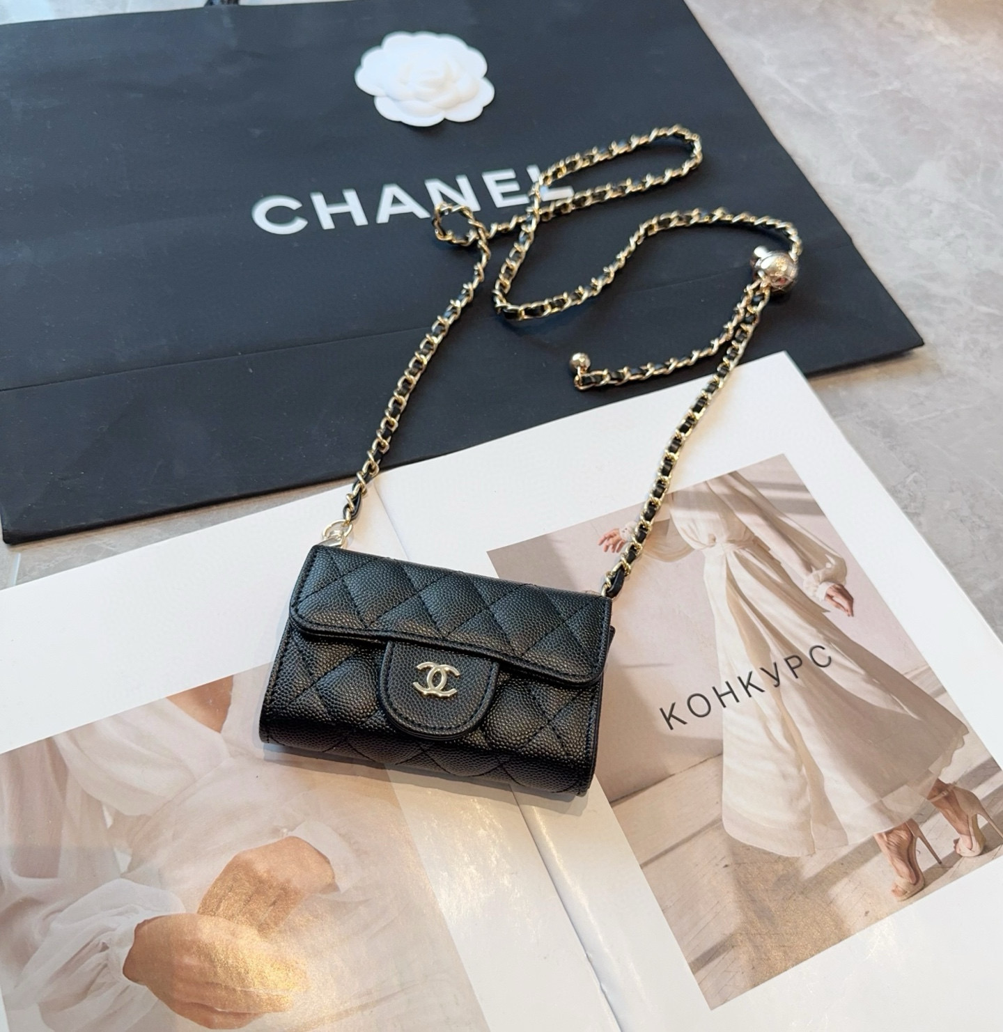 Cc new arrival chain  wallet size: chain 11*7.5*2cm