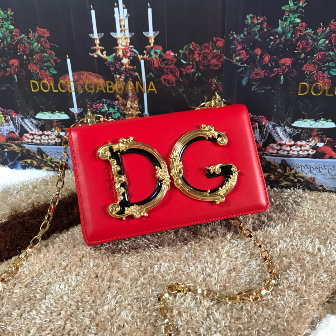 D AND G Girls Phone Bag In Smooth Calfskin