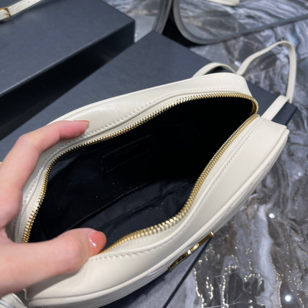 Y Lou Camera Bag In Quilted Leather