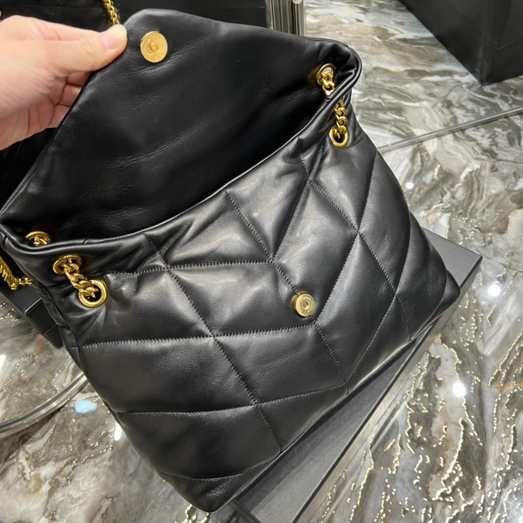 Y PUFFER MEDIUM BAG IN QUILTED LAMBSKIN