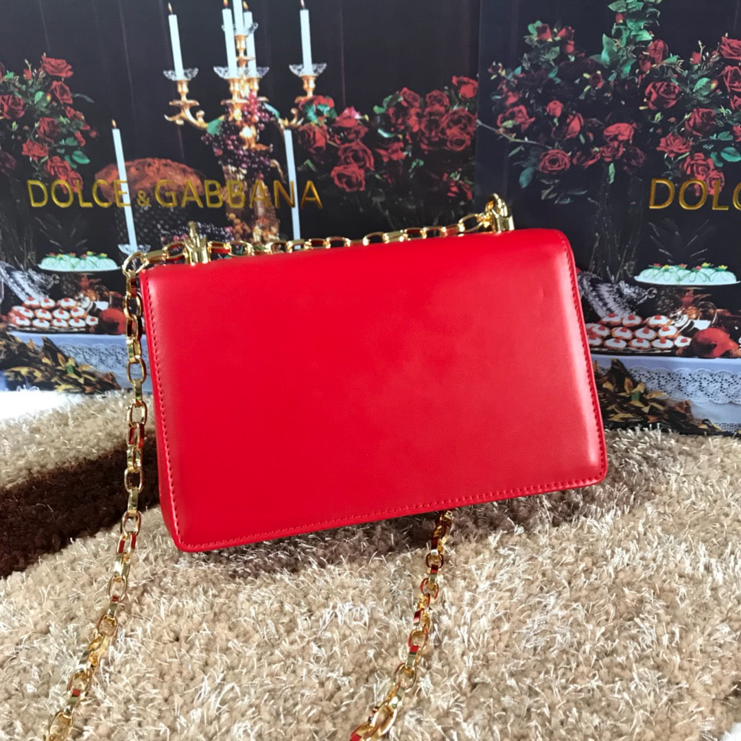 D AND G Girls Phone Bag In Smooth Calfskin