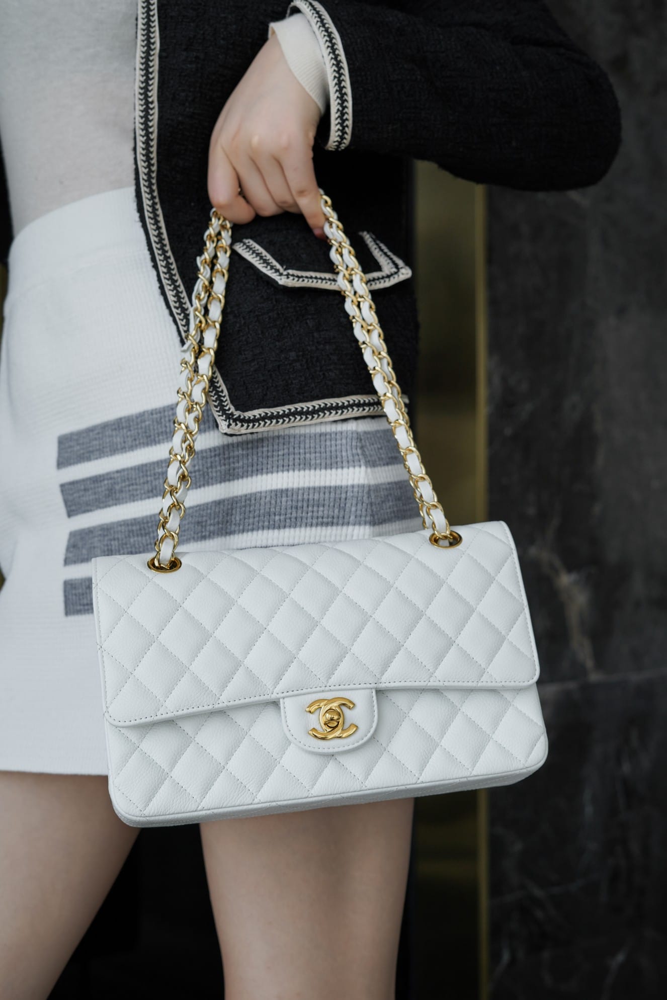 CC CF25 Classic flap bag Caviar leather