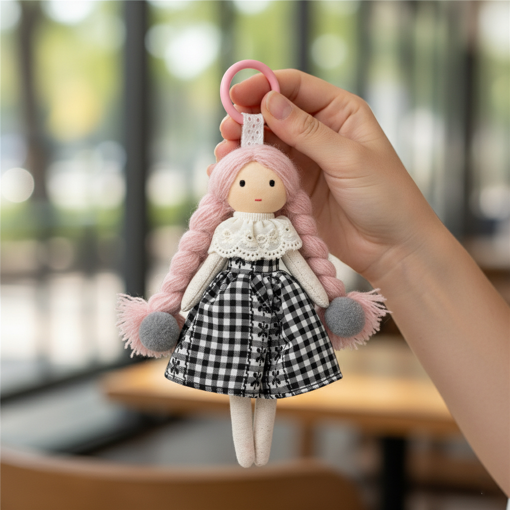 Handmade doll pendant