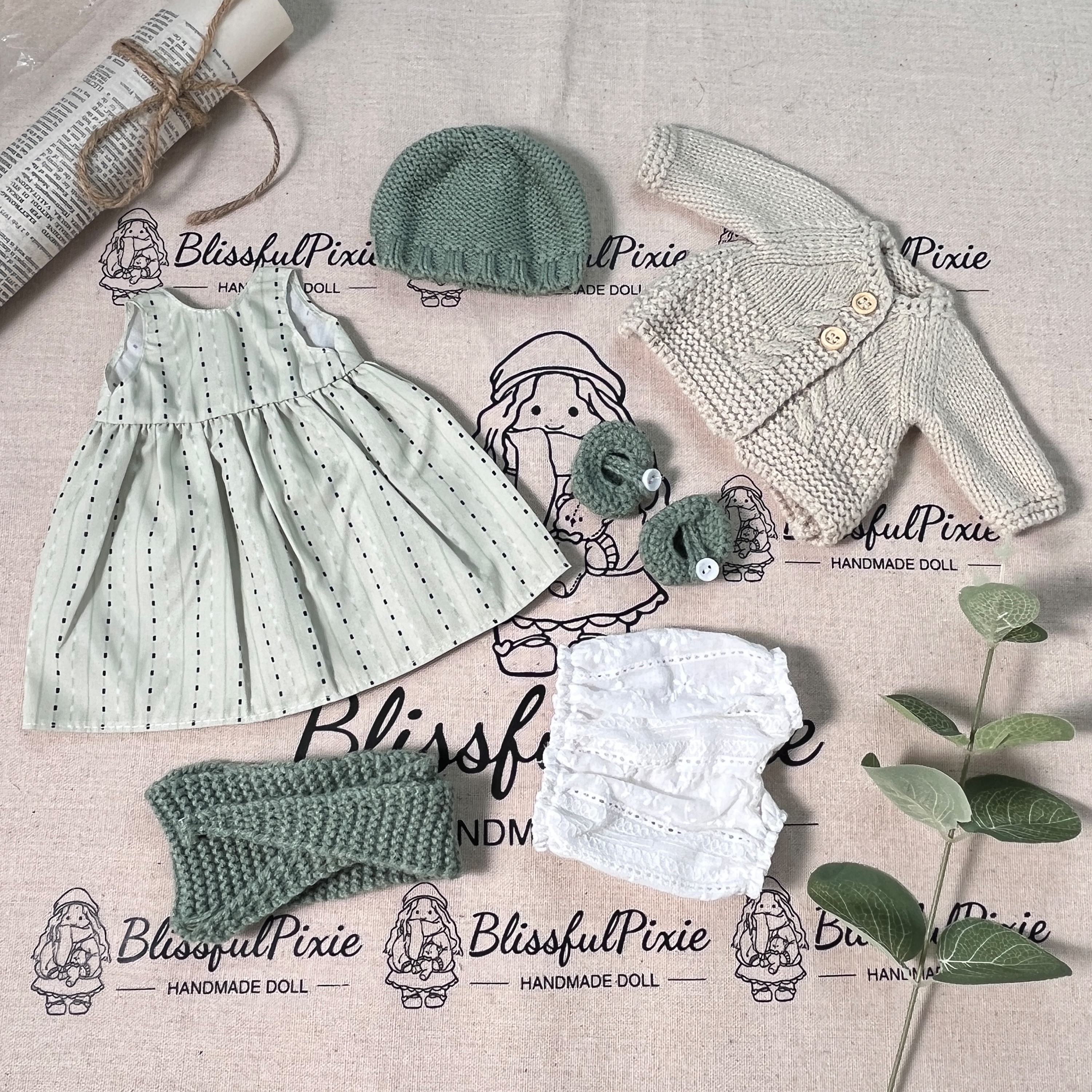 BlissfulPixie 12" Waldorf Handmade Doll-cook 