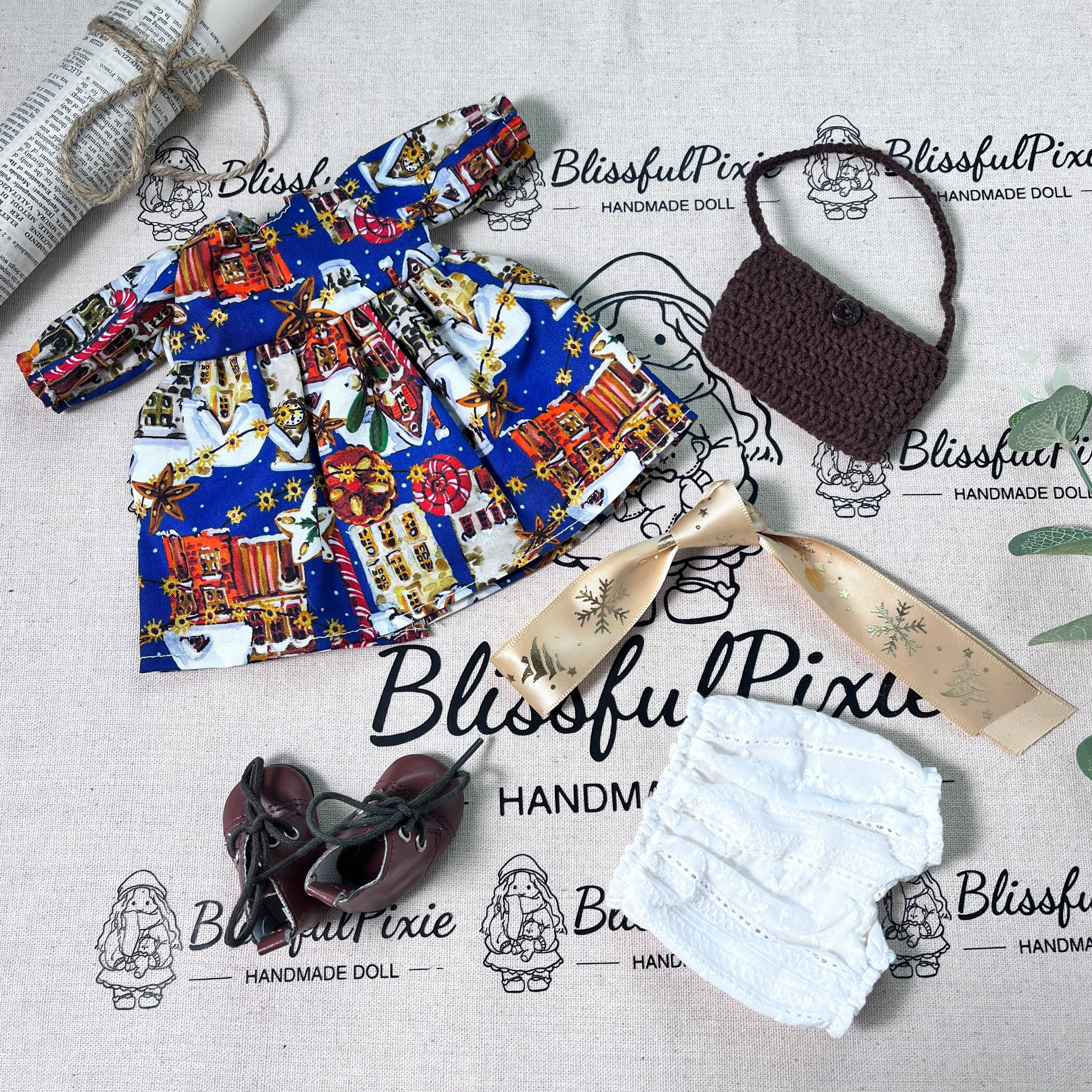 BlissfulPixie 12" Waldorf Handmade Doll - Olivia