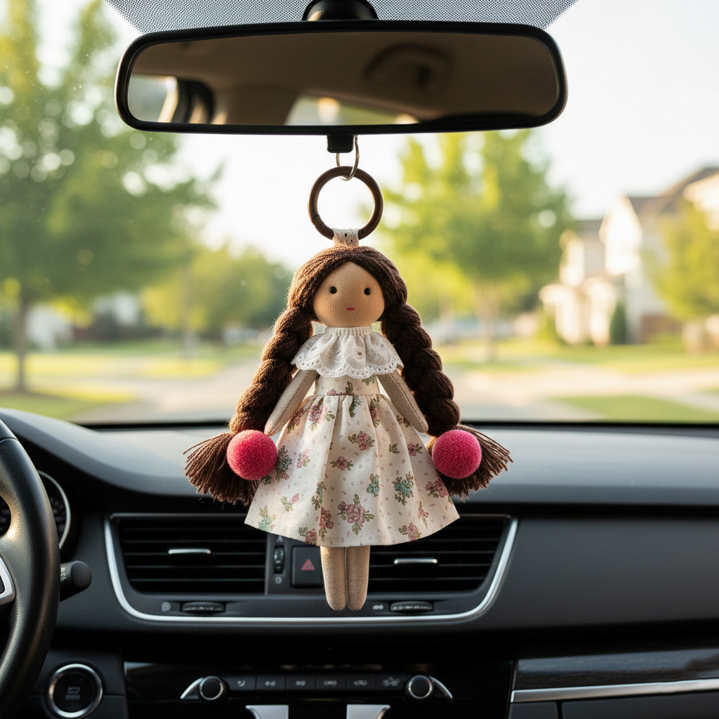 Handmade doll pendant