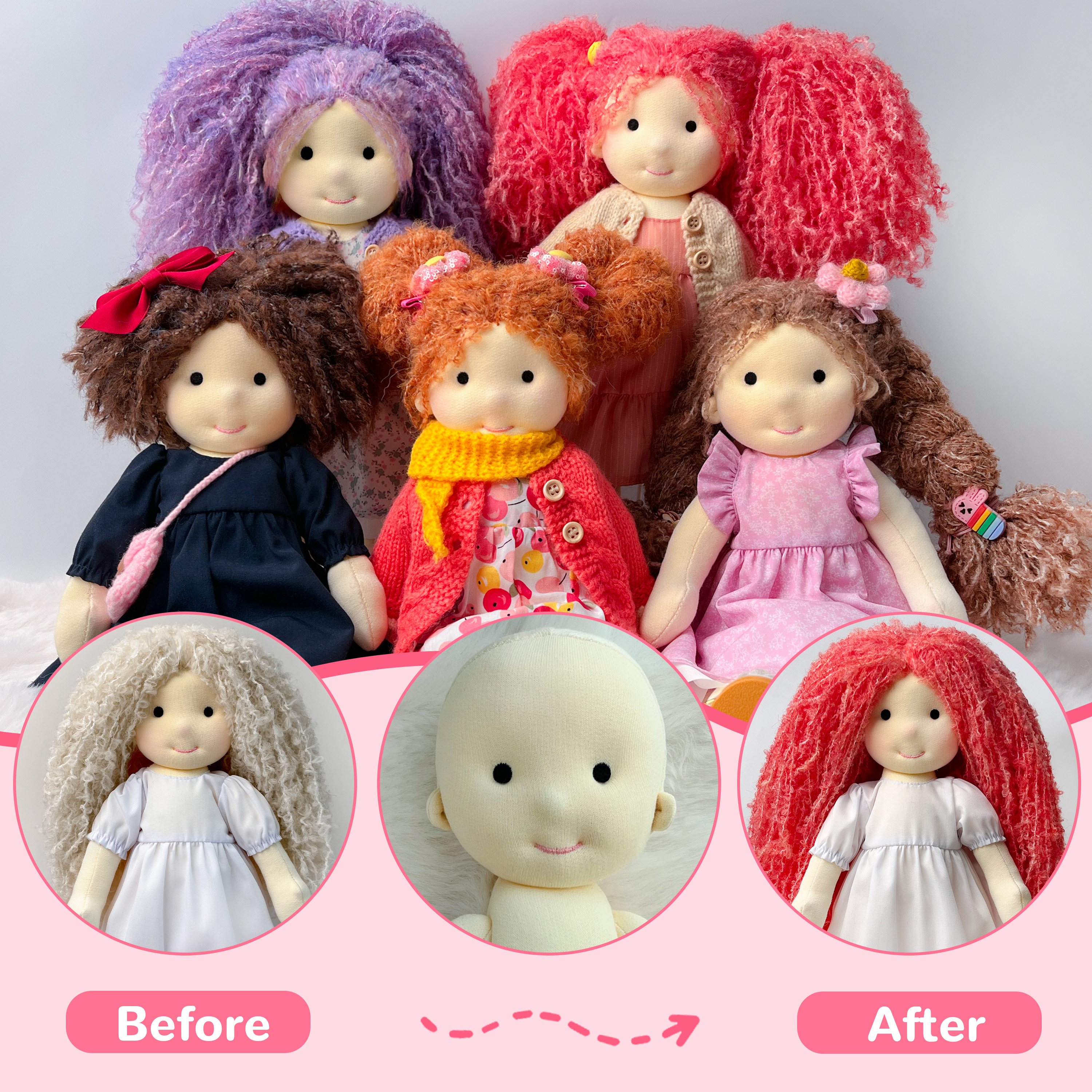 Doll hair-pink