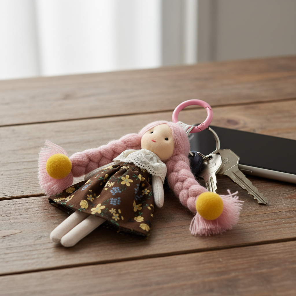 Handmade doll pendant