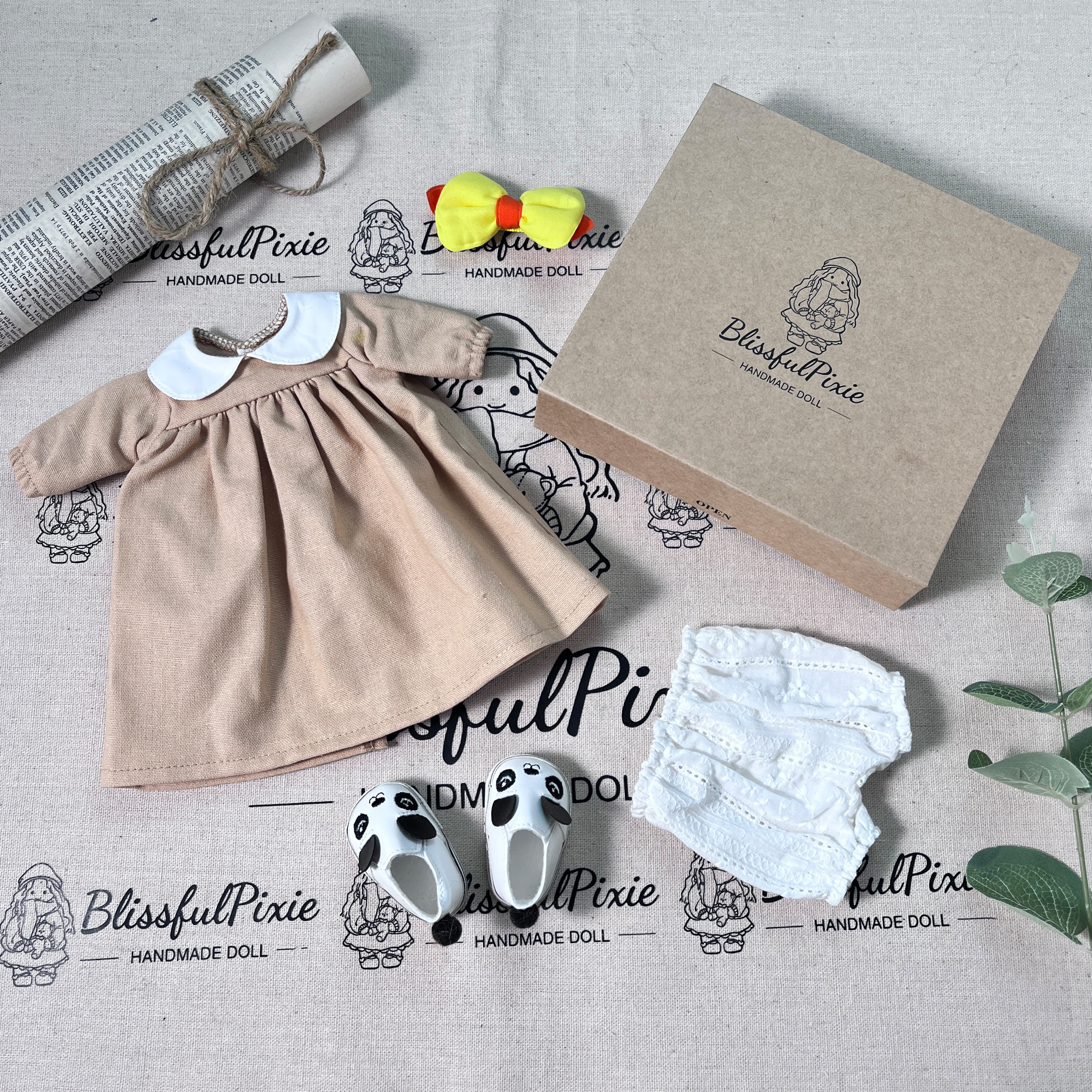 Doll Clothing Set, Includ Printed Dresses, Coats, Shoes, hats And Other Accessories, Handmade Washable Suitable For 12-inch Dolls