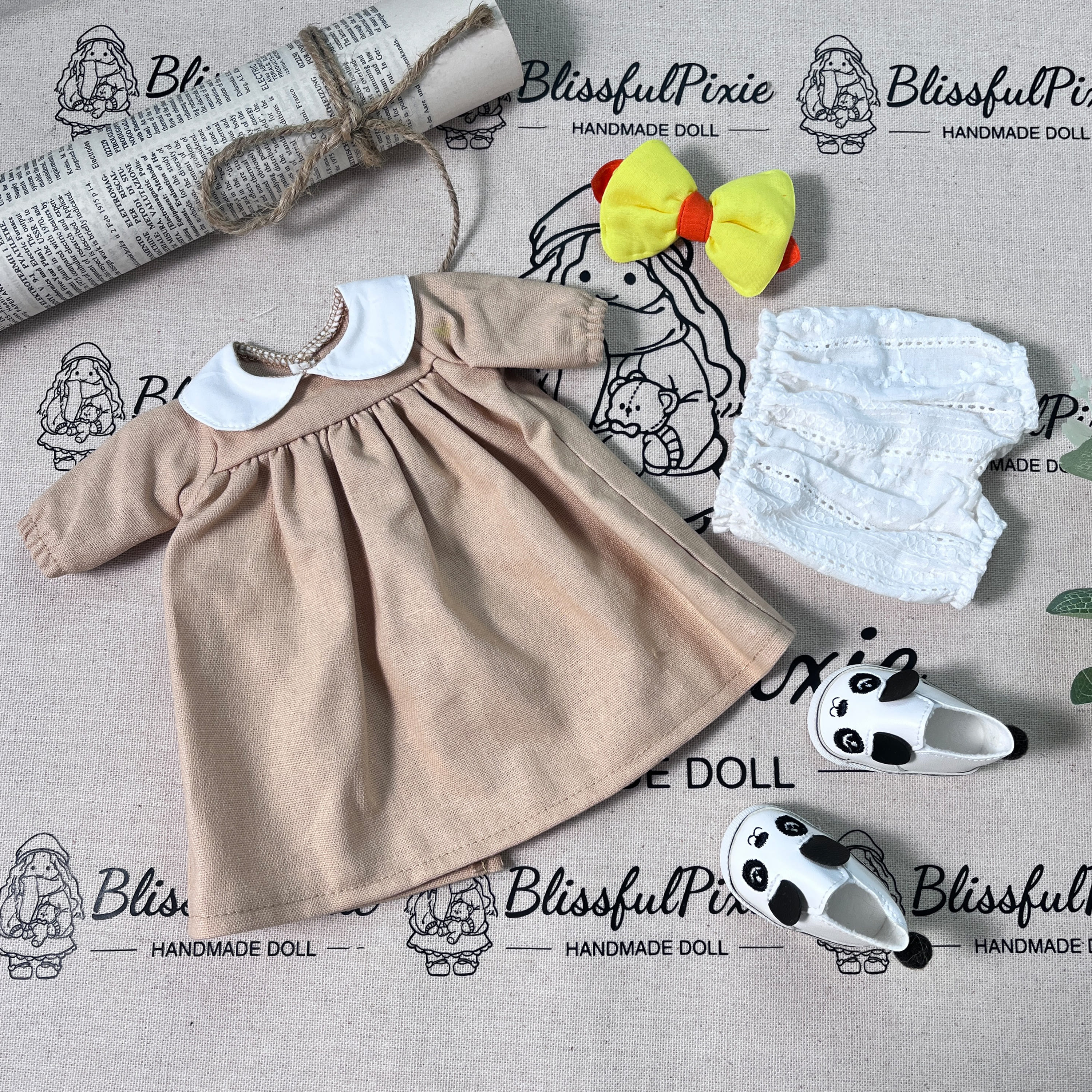 Doll Clothing Set, Includ Printed Dresses, Coats, Shoes, hats And Other Accessories, Handmade Washable Suitable For 12-inch Dolls