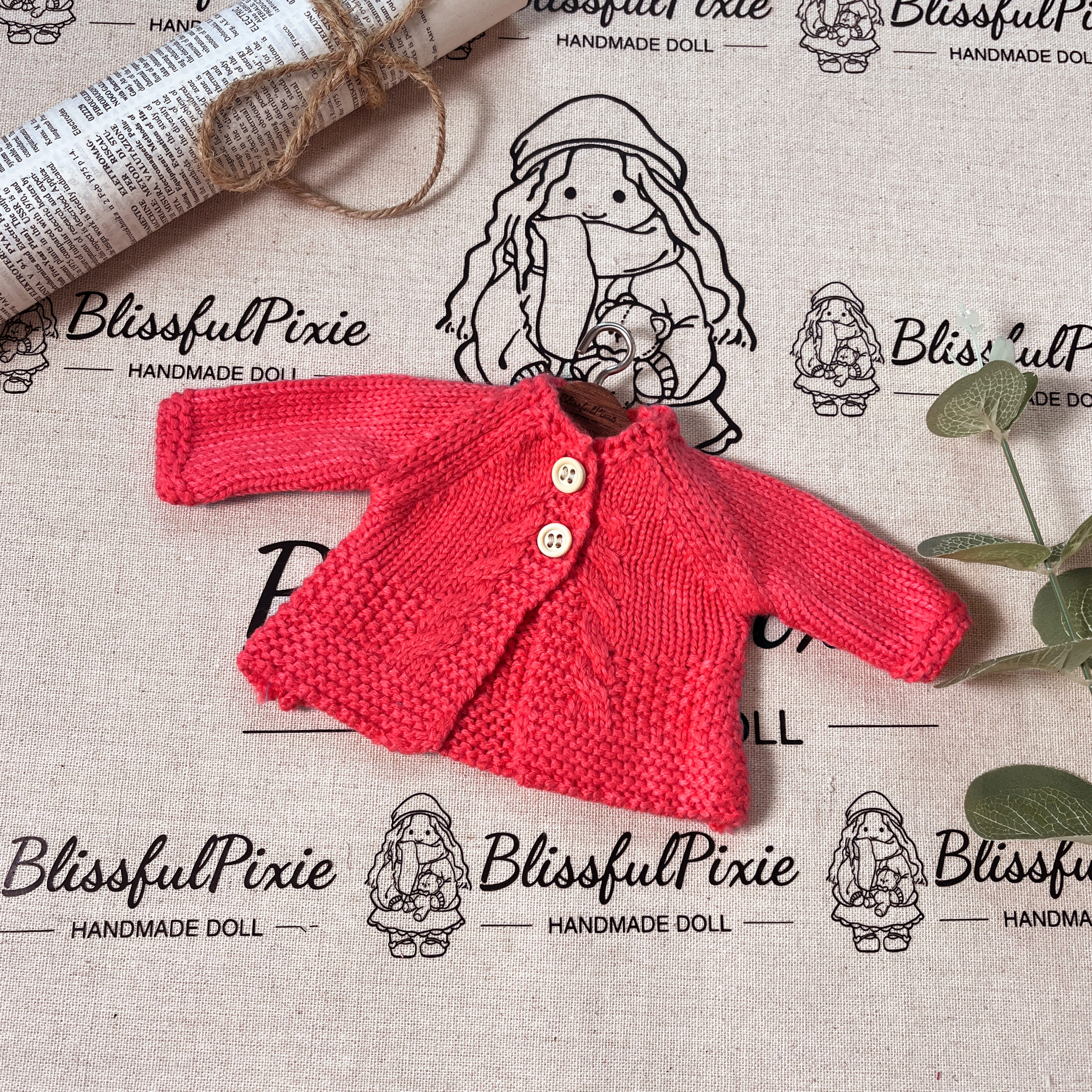 BlissfulPixie 12" Waldorf Handmade Doll Clothing Set Baby Girl Clothes Washable