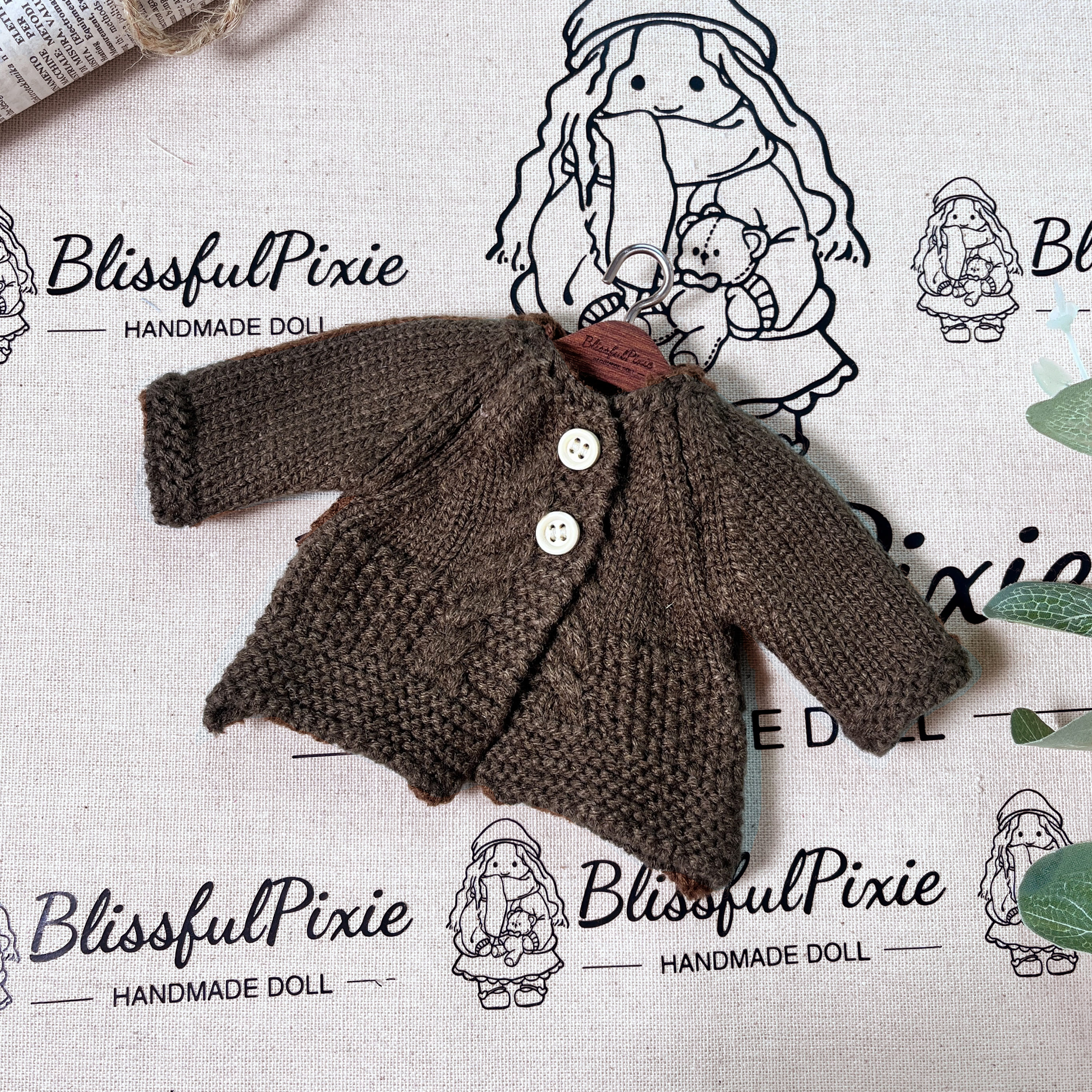 BlissfulPixie 12" Waldorf Handmade Doll Clothing Set Baby Girl Clothes Washable