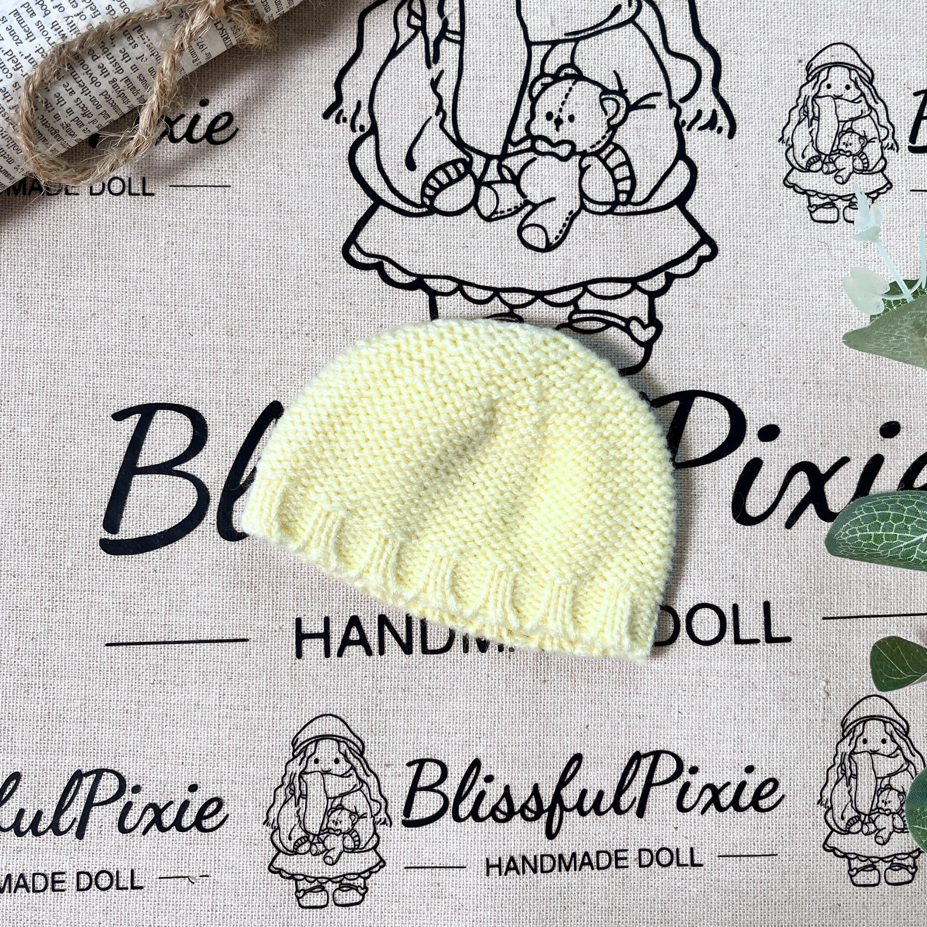 BlissfulPixie 12" Waldorf Handmade Doll Clothing Set Baby Girl Clothes Washable