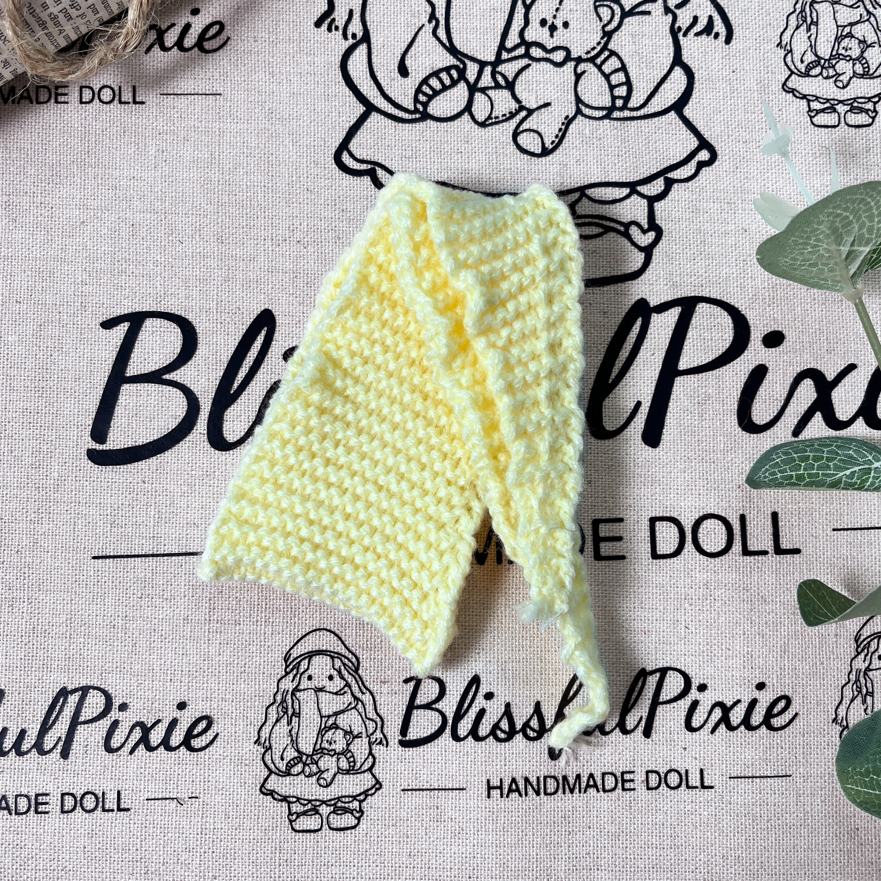 BlissfulPixie 12" Waldorf Handmade Doll Clothing Set Baby Girl Clothes Washable