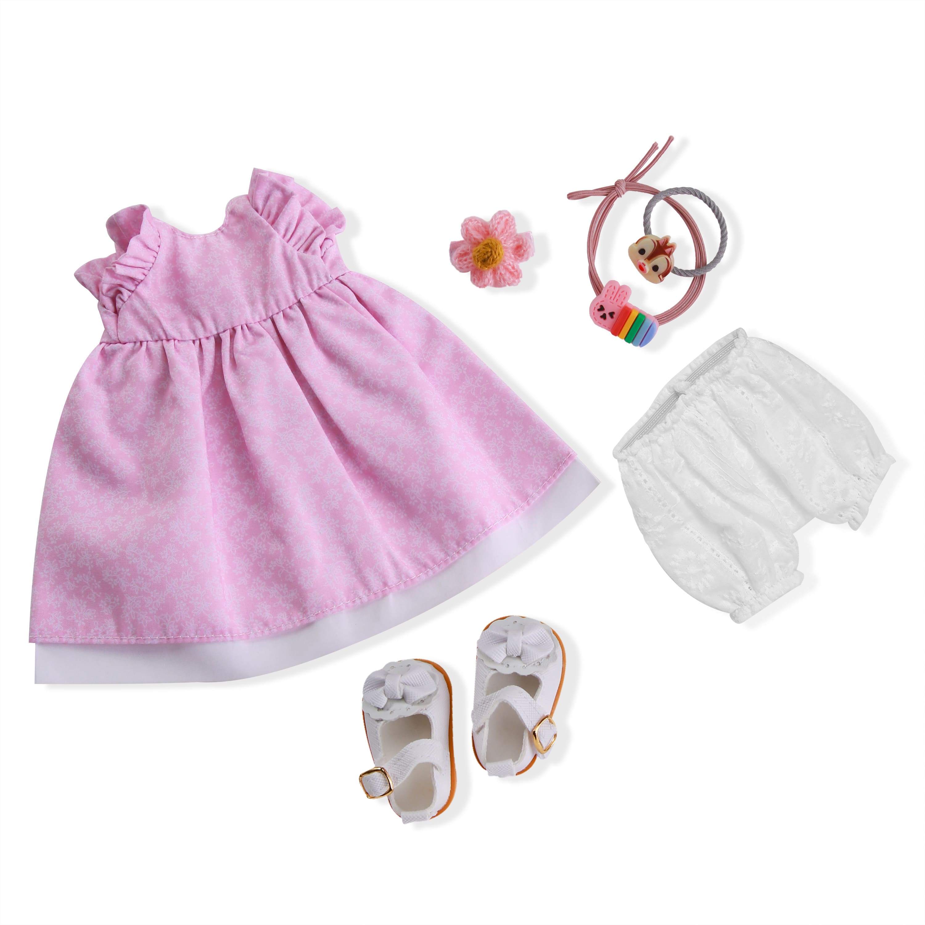 BlissfulPixie 12" Waldorf Handmade Doll Clothing Set Baby Girl Clothes Washable