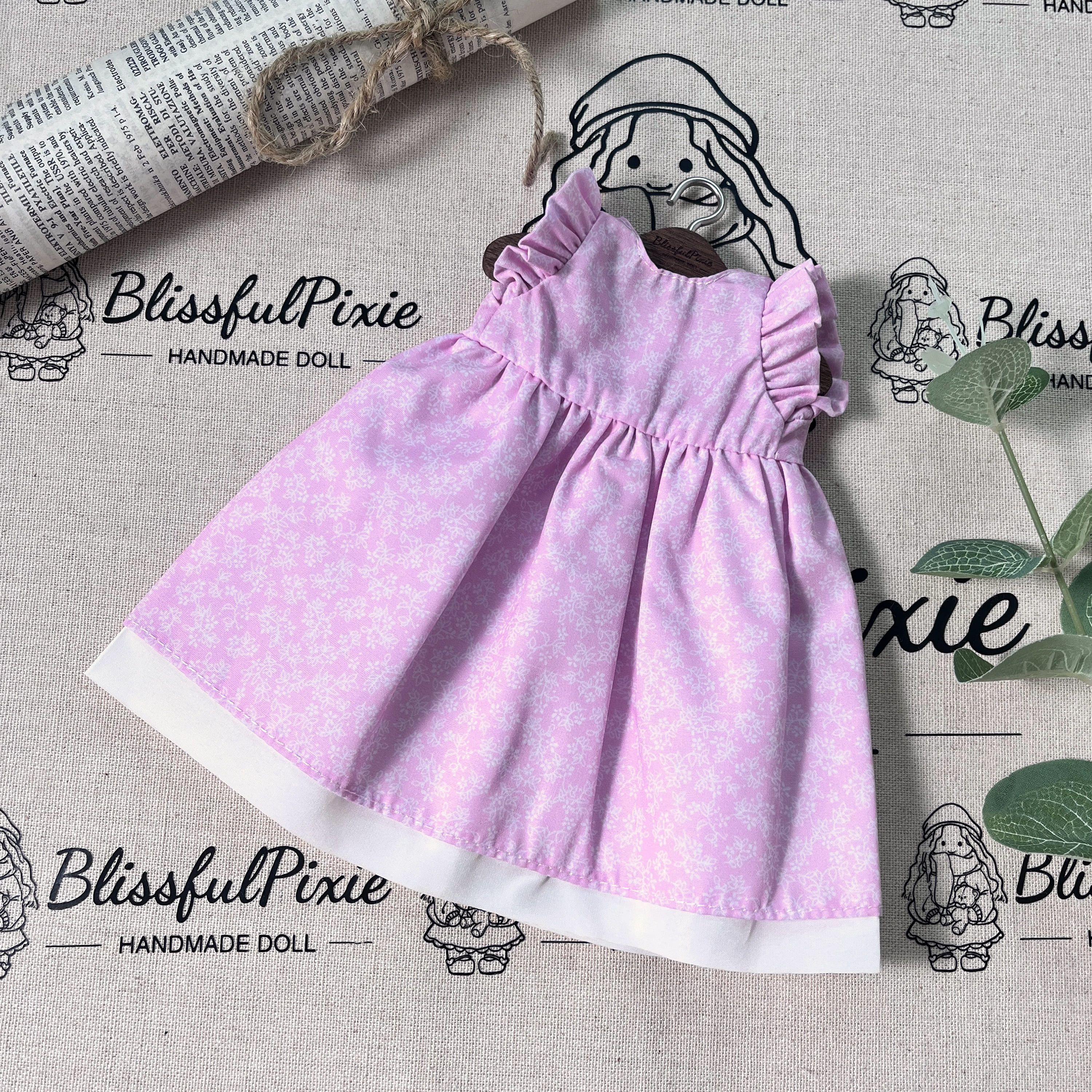 BlissfulPixie 12" Waldorf Handmade Doll Clothing Set Baby Girl Clothes Washable