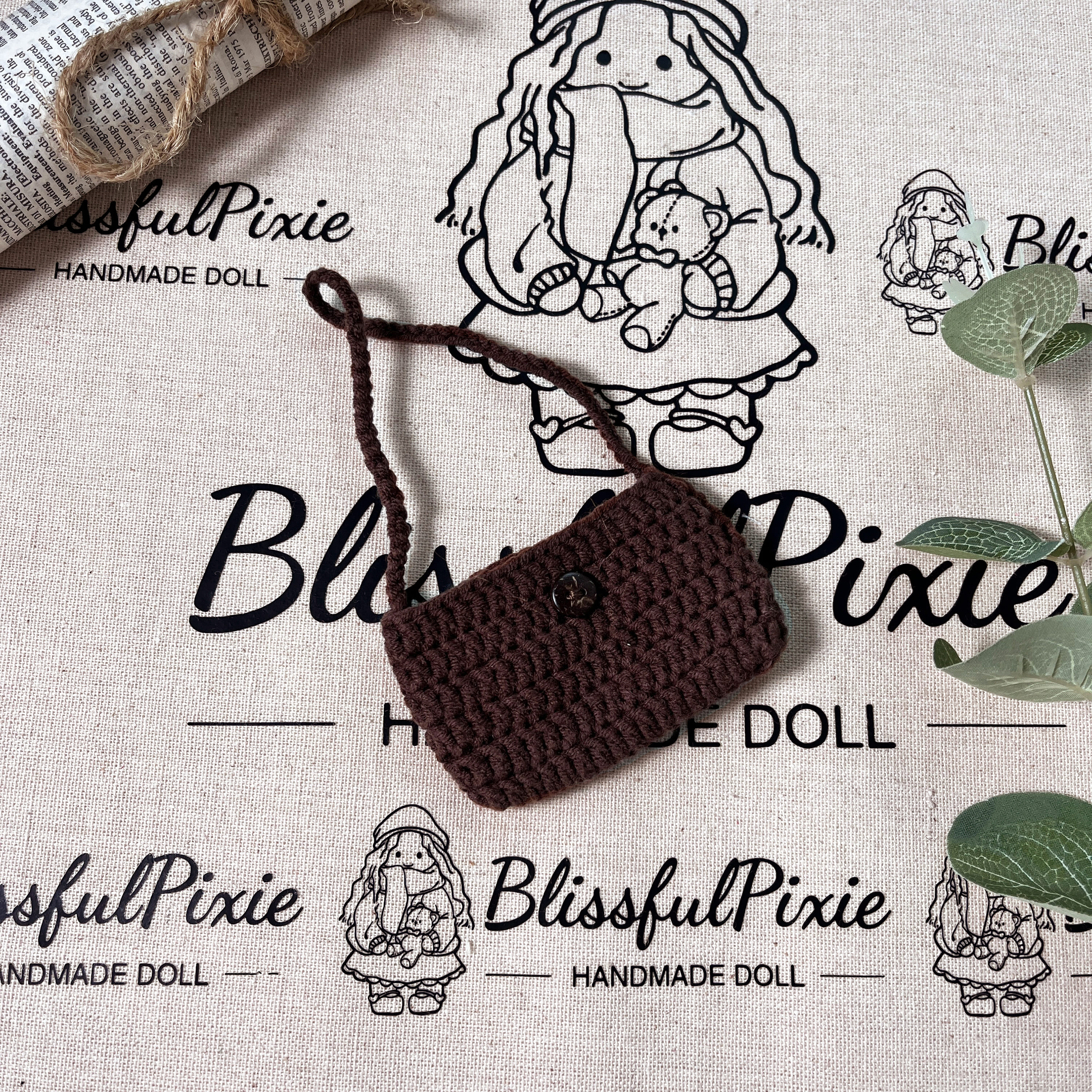 BlissfulPixie 12" Waldorf Handmade Doll Clothing Set Baby Girl Clothes Washable