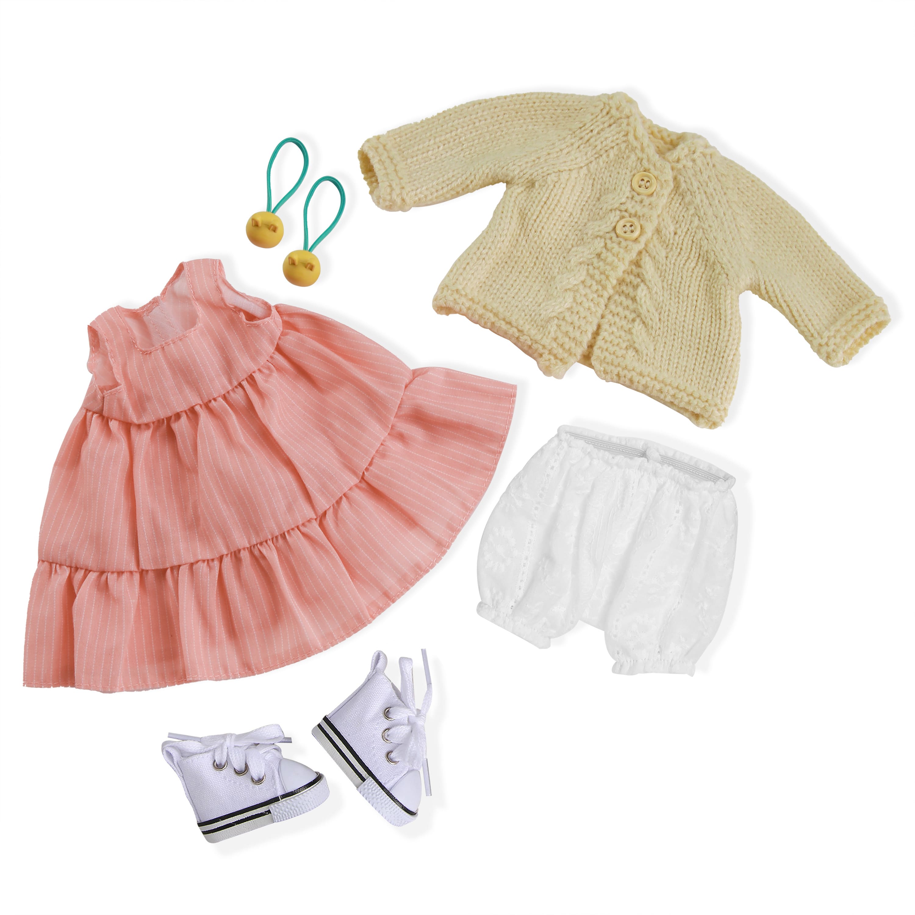 BlissfulPixie 12" Waldorf Handmade Doll Clothing Set Baby Girl Clothes Washable