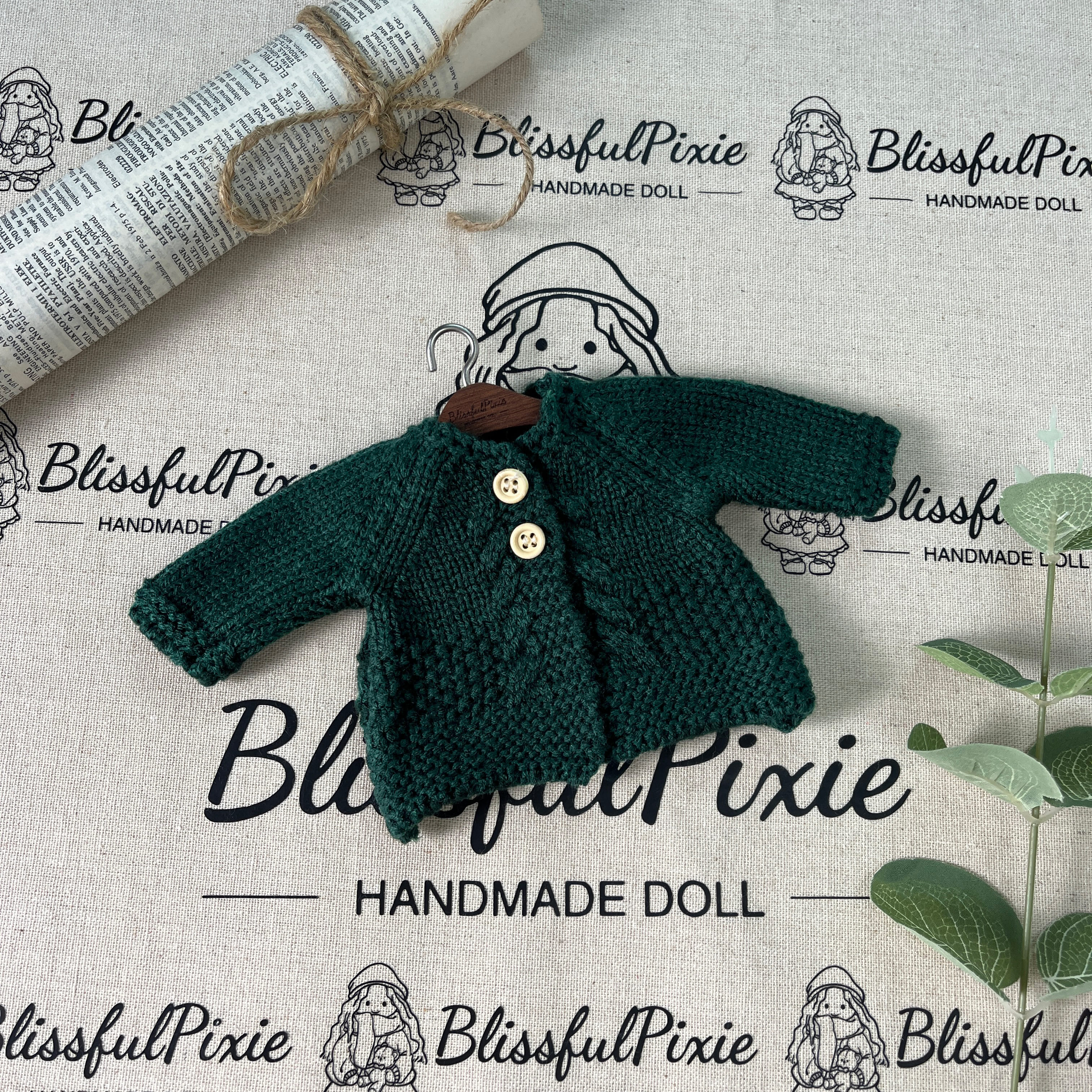 BlissfulPixie 12" Waldorf Handmade Doll Clothing Set Baby Girl Clothes Washable