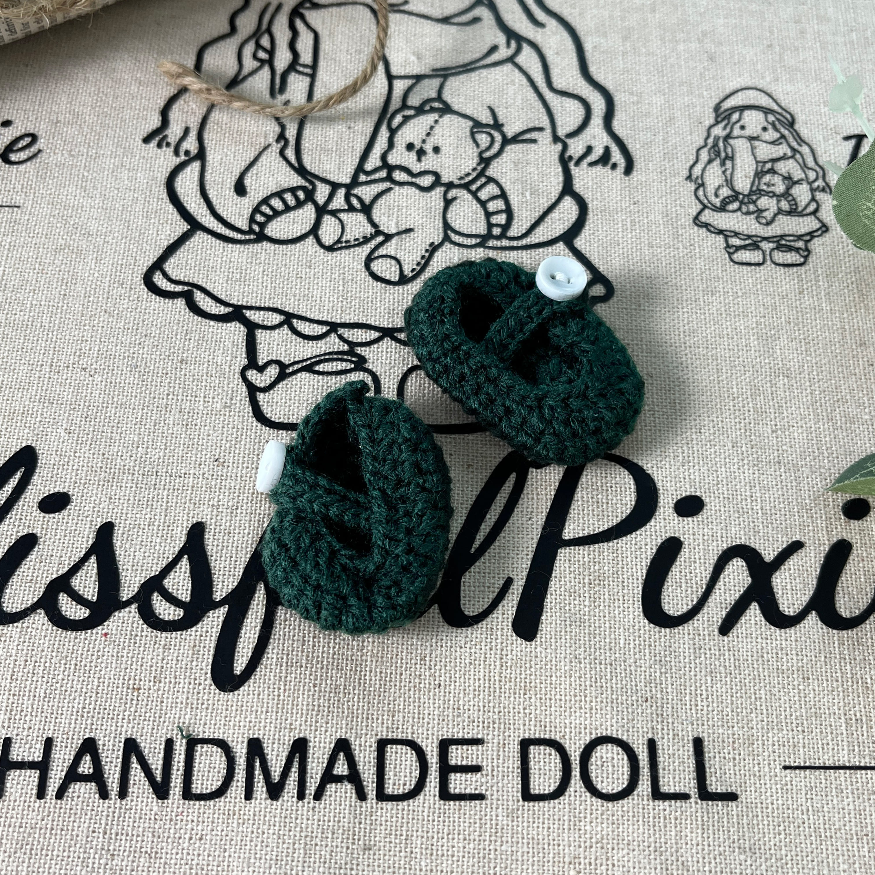 BlissfulPixie 12" Waldorf Handmade Doll Clothing Set Baby Girl Clothes Washable