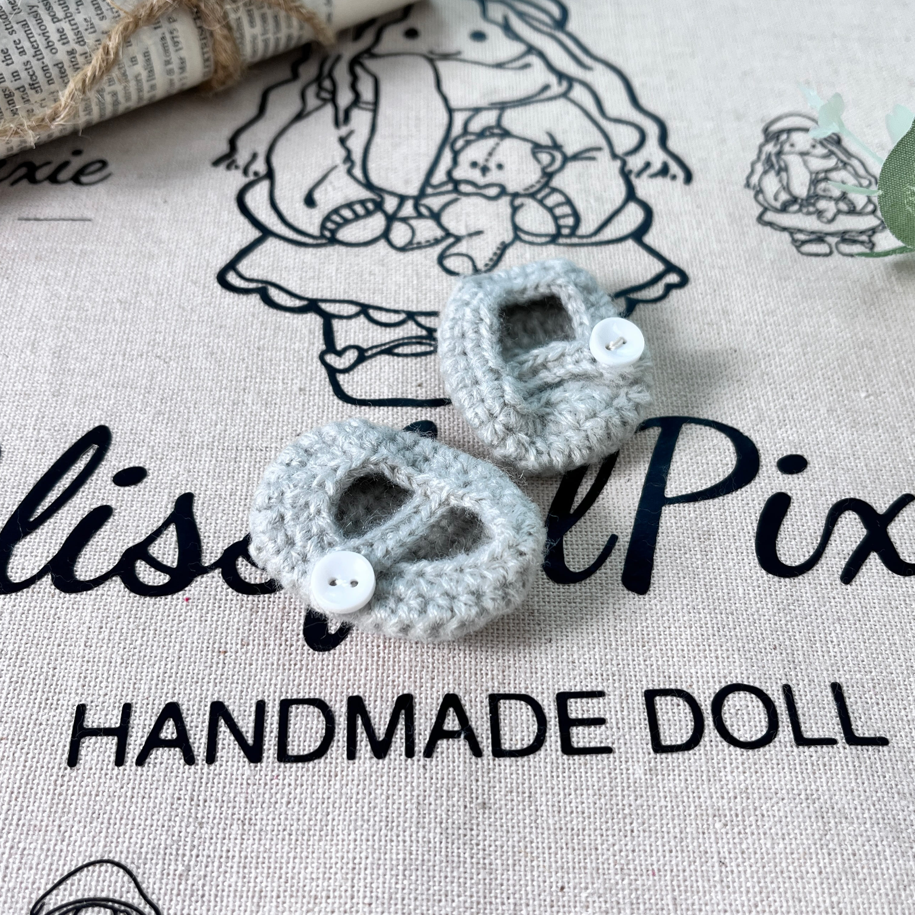 BlissfulPixie 12" Waldorf Handmade Doll Clothing Set Baby Girl Clothes Washable