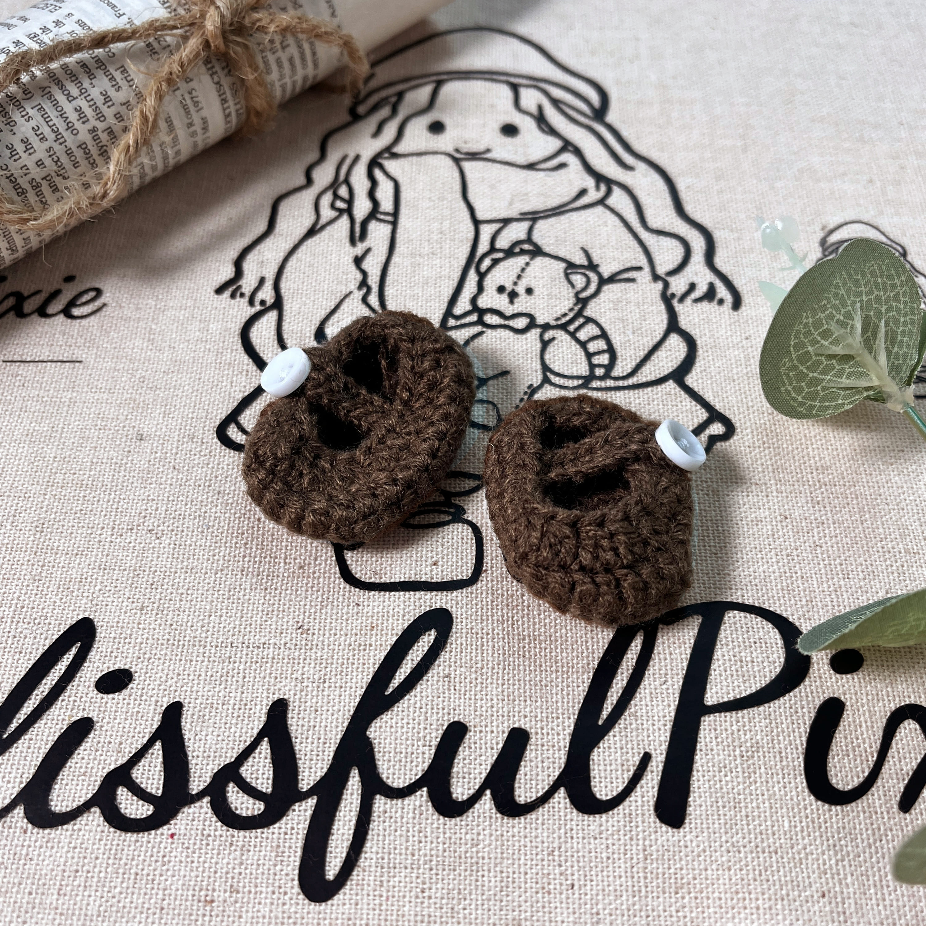 BlissfulPixie 12" Waldorf Handmade Doll Clothing Set Baby Girl Clothes Washable