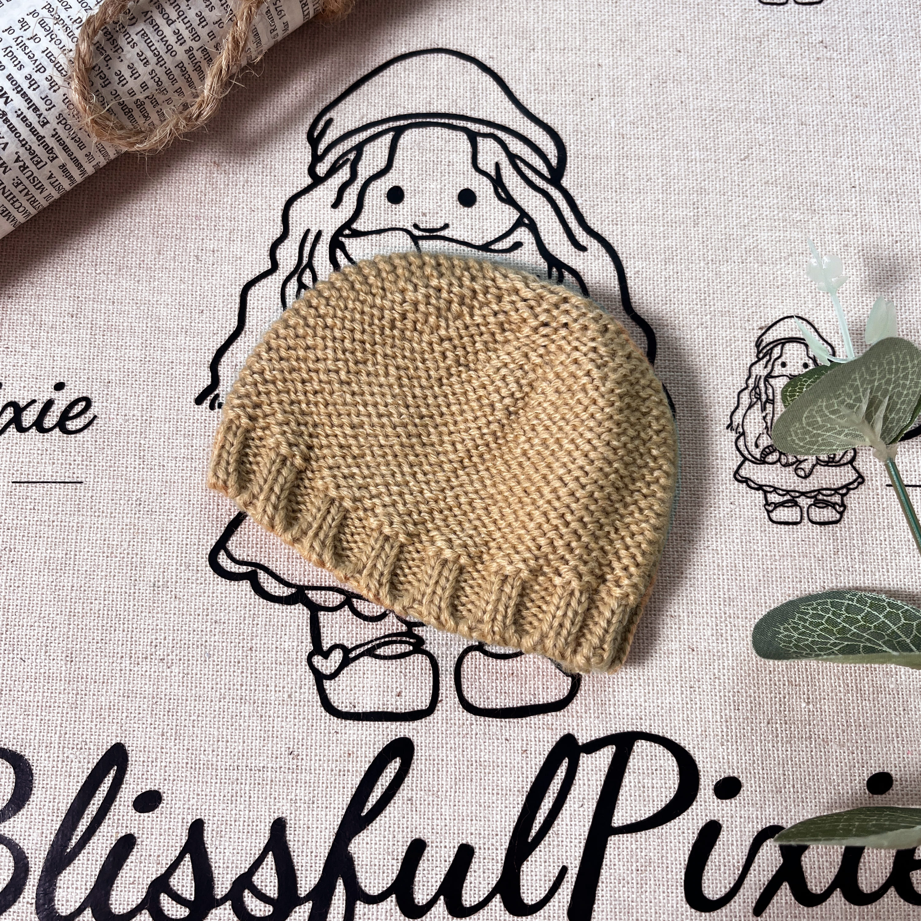 BlissfulPixie 12" Waldorf Handmade Doll Clothing Set Baby Girl Clothes Washable