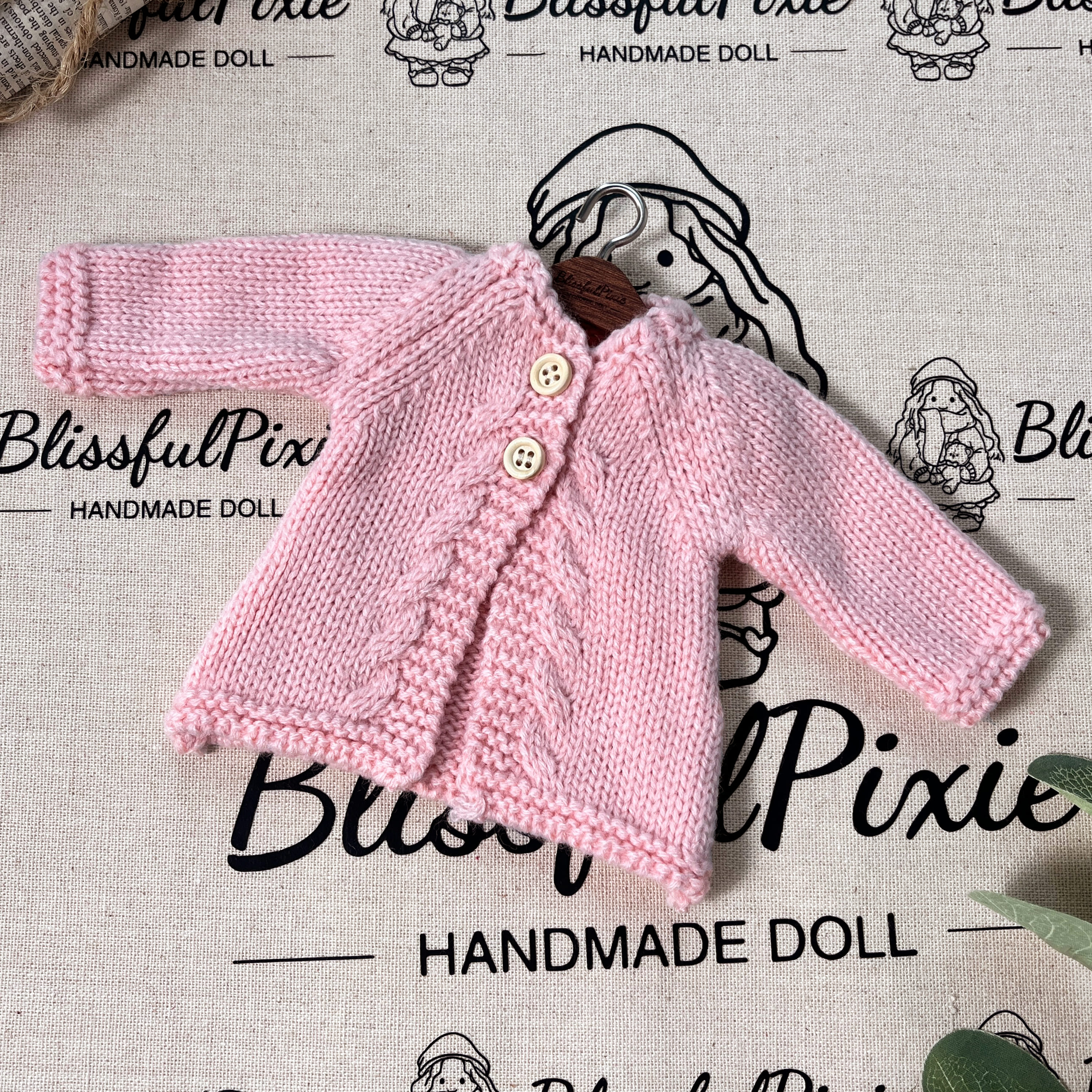 BlissfulPixie 12" Waldorf Handmade Doll Clothing Set Baby Girl Clothes Washable