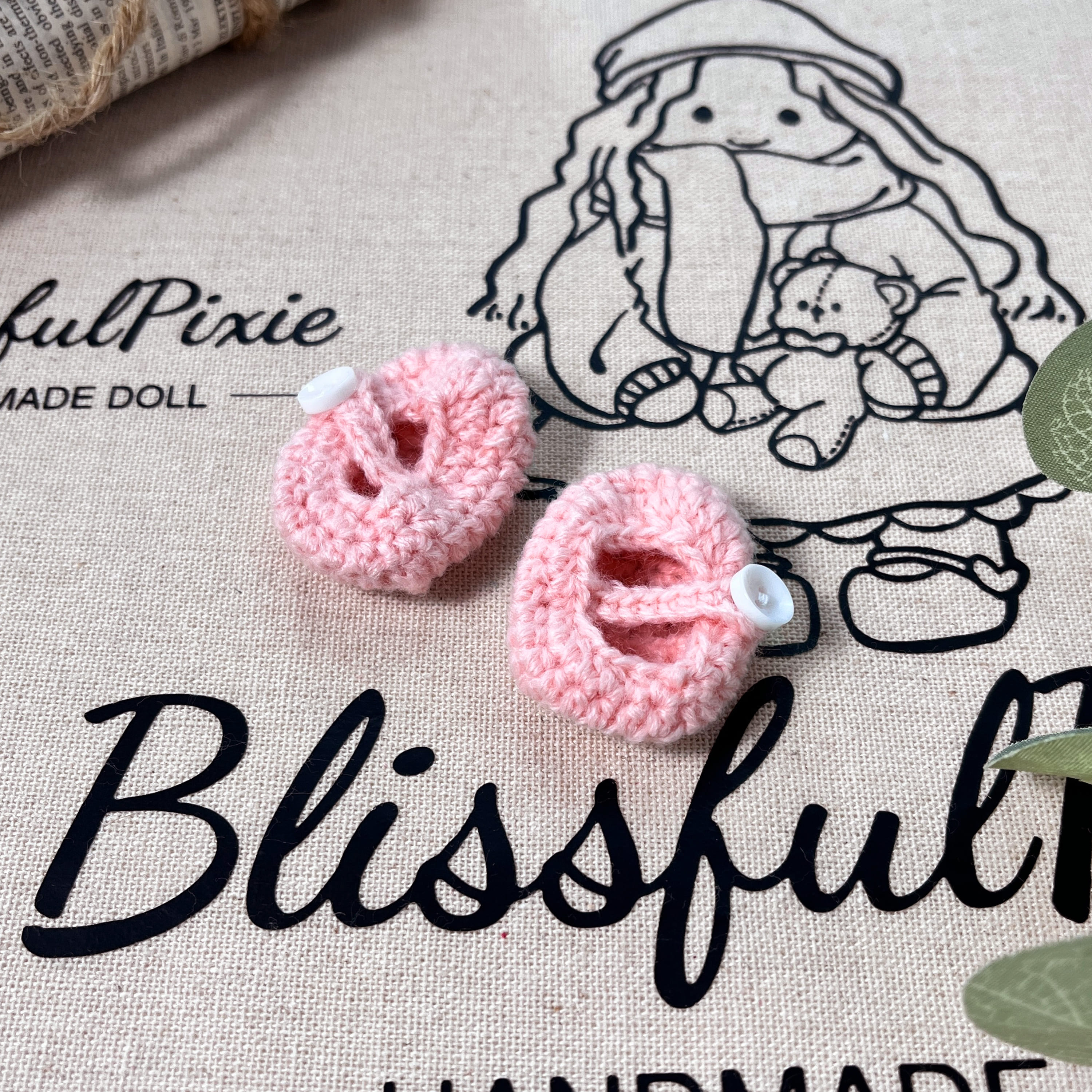 BlissfulPixie 12" Waldorf Handmade Doll Clothing Set Baby Girl Clothes Washable