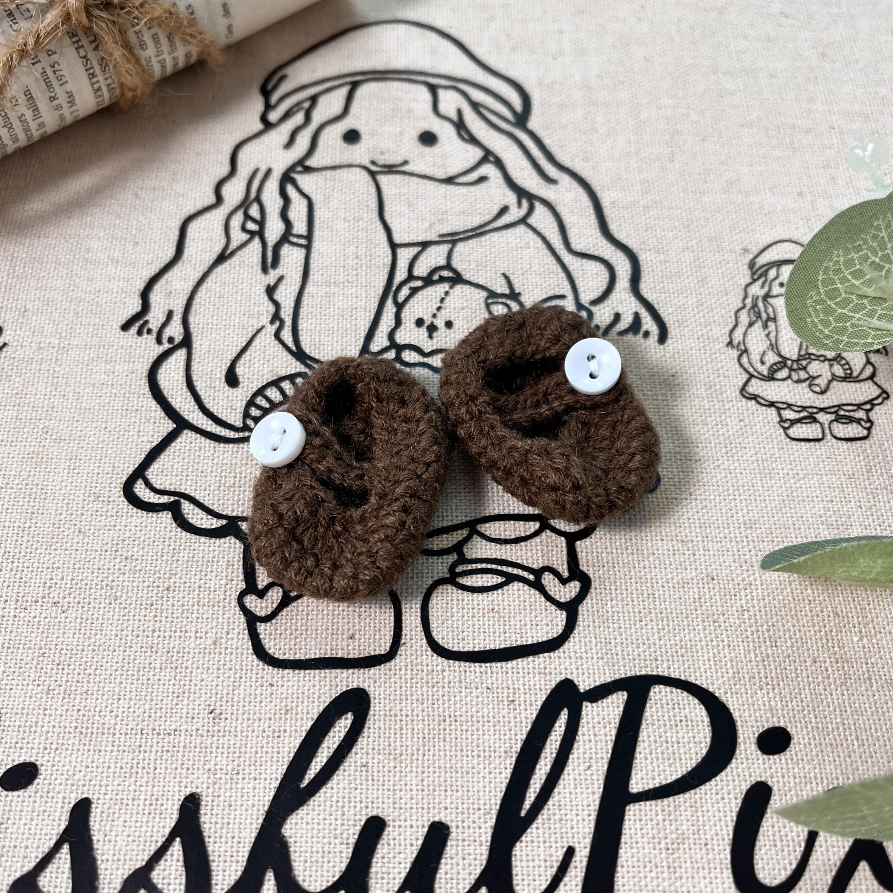 BlissfulPixie 12" Waldorf Handmade Doll Clothing Set Baby Girl Clothes Washable