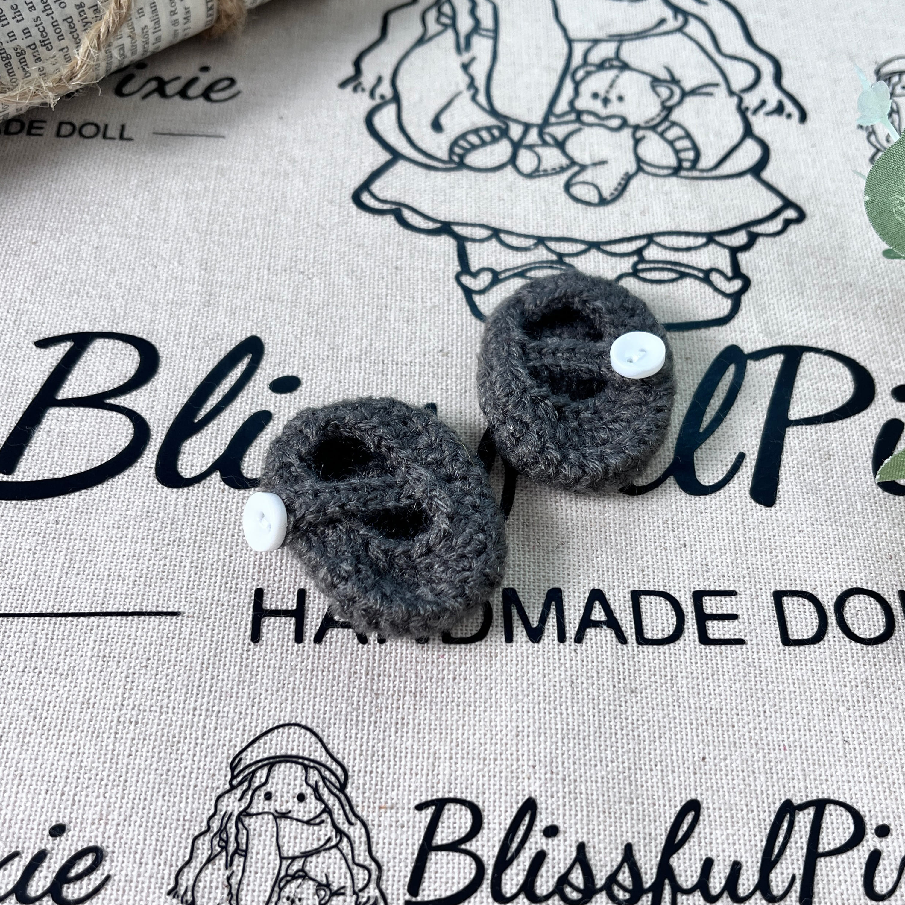 BlissfulPixie 12" Waldorf Handmade Doll Clothing Set Baby Girl Clothes Washable