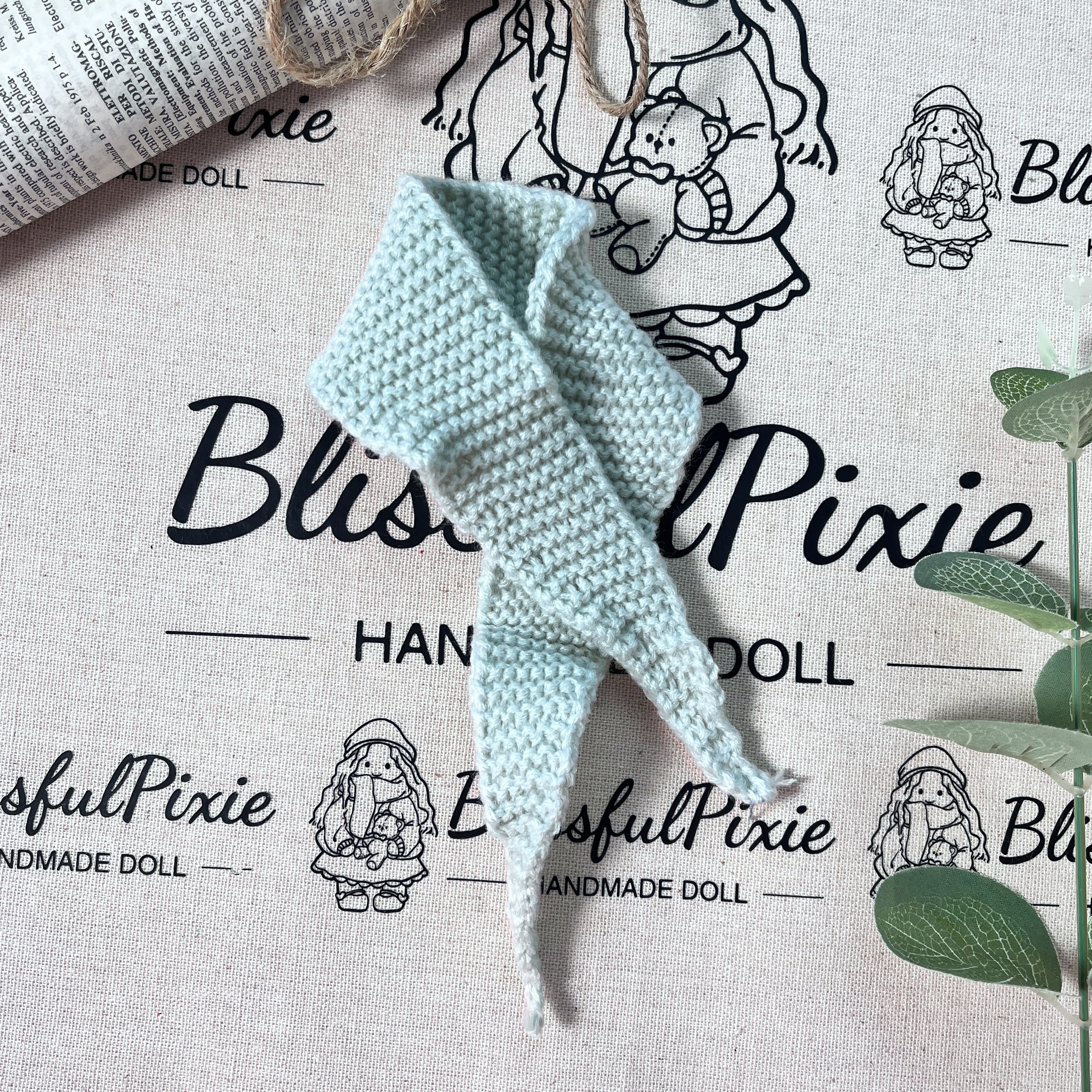 BlissfulPixie 12" Waldorf Handmade Doll Clothing Set Baby Girl Clothes Washable