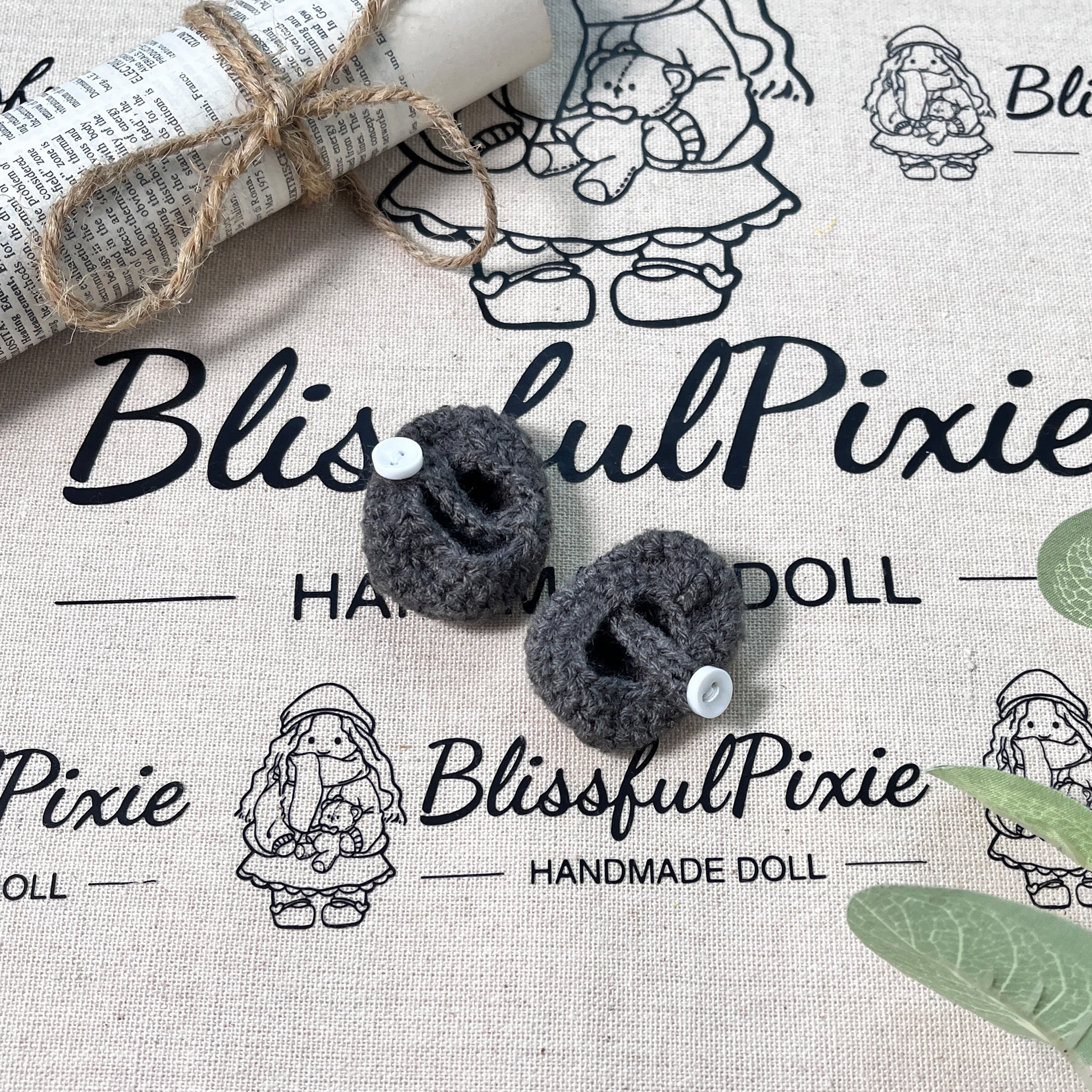 BlissfulPixie 12" Waldorf Handmade Doll Clothing Set Baby Girl Clothes Washable